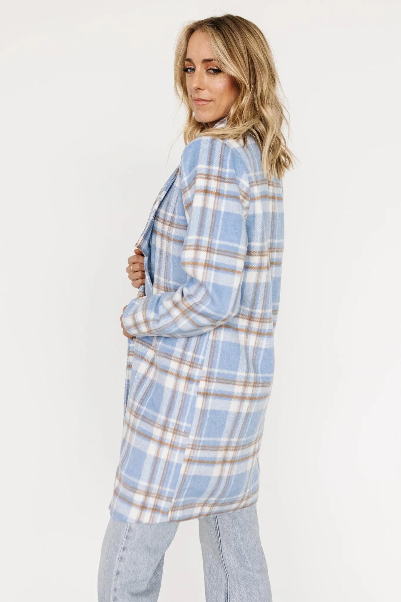 Tetonia Plaid Shacket | Blue Multi sold by Baltic Born product image thumbnail 2