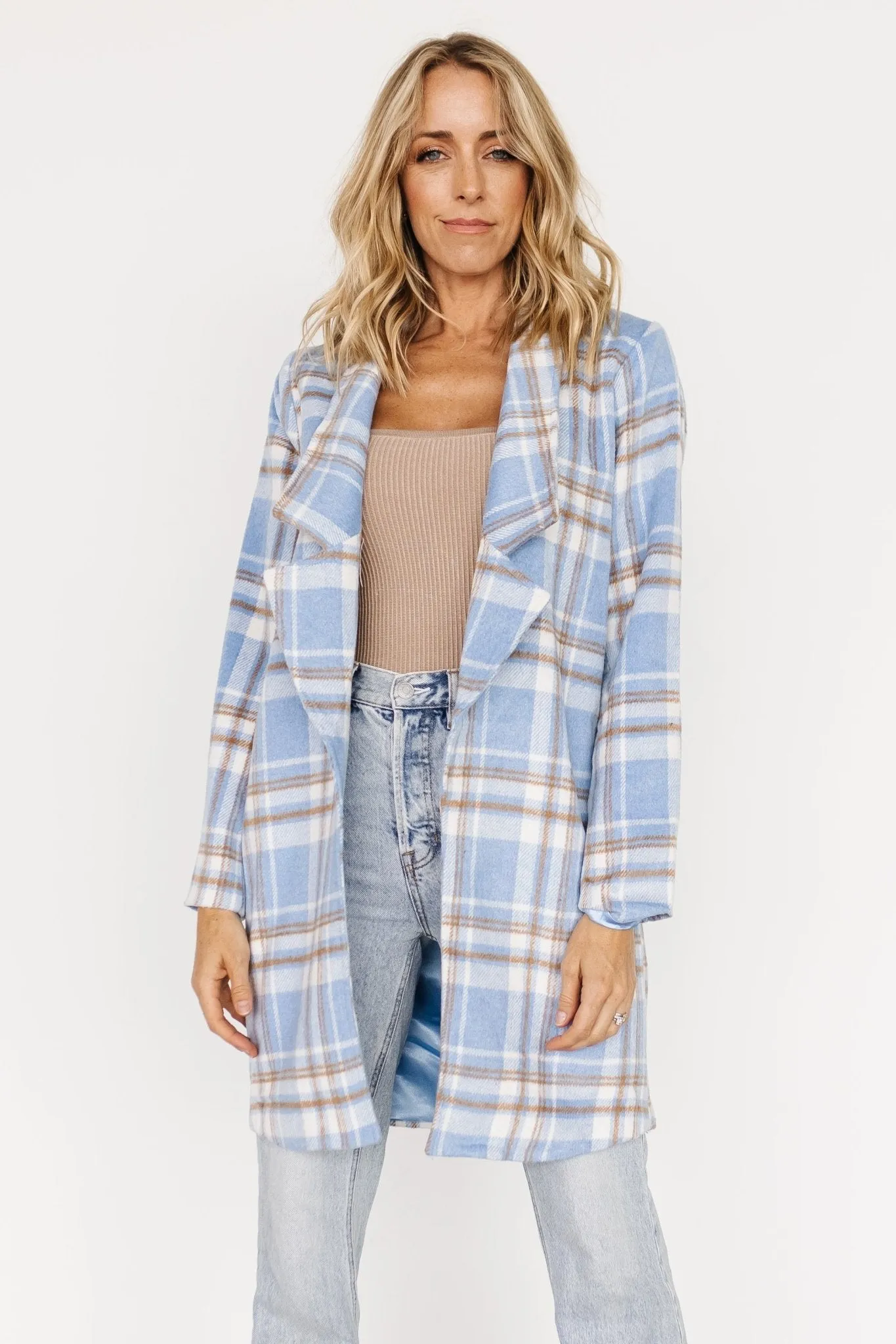 Tetonia Plaid Shacket | Blue Multi sold by Baltic Born product image thumbnail 3