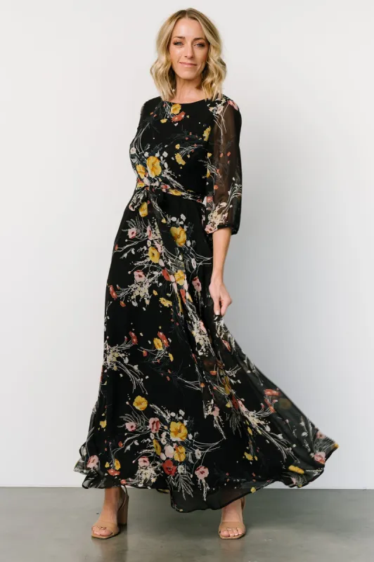 Rebecca Maxi Dress | Botanical Floral sold by Baltic Born