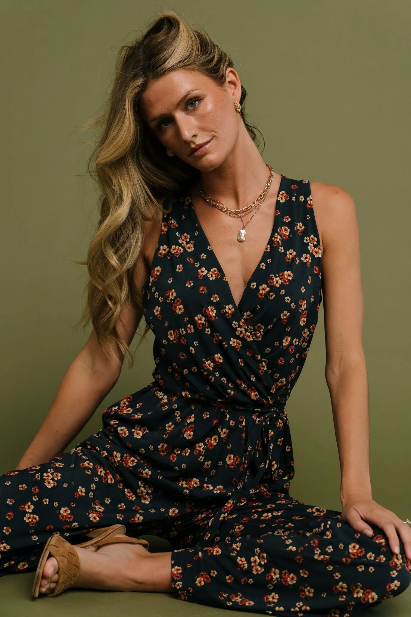 Ashlyn Jumpsuit | Navy Floral sold by Baltic Born product image thumbnail 3
