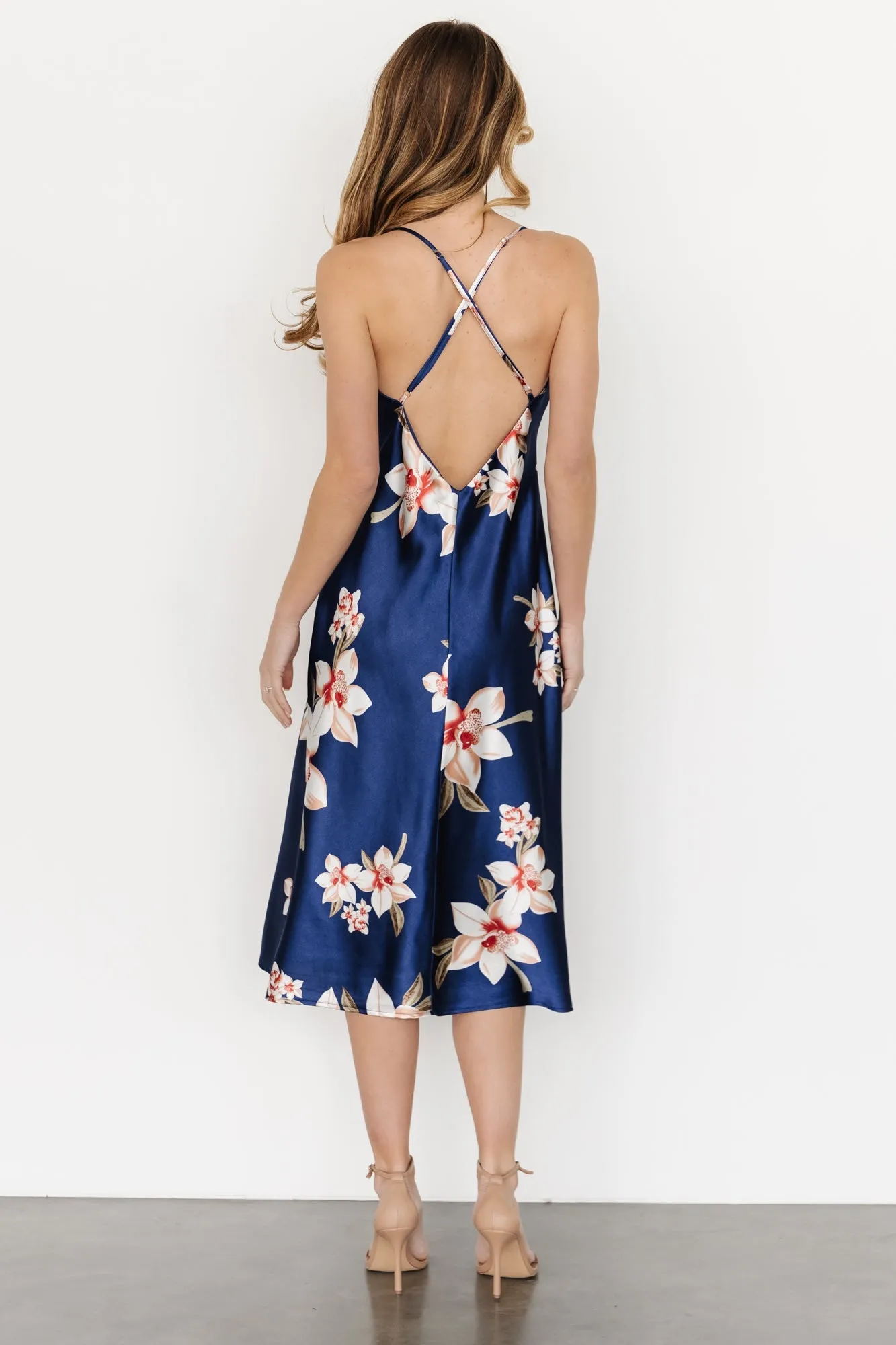 Katarina Slip Midi Dress | Vintage Blue Floral sold by Baltic Born product image thumbnail 2