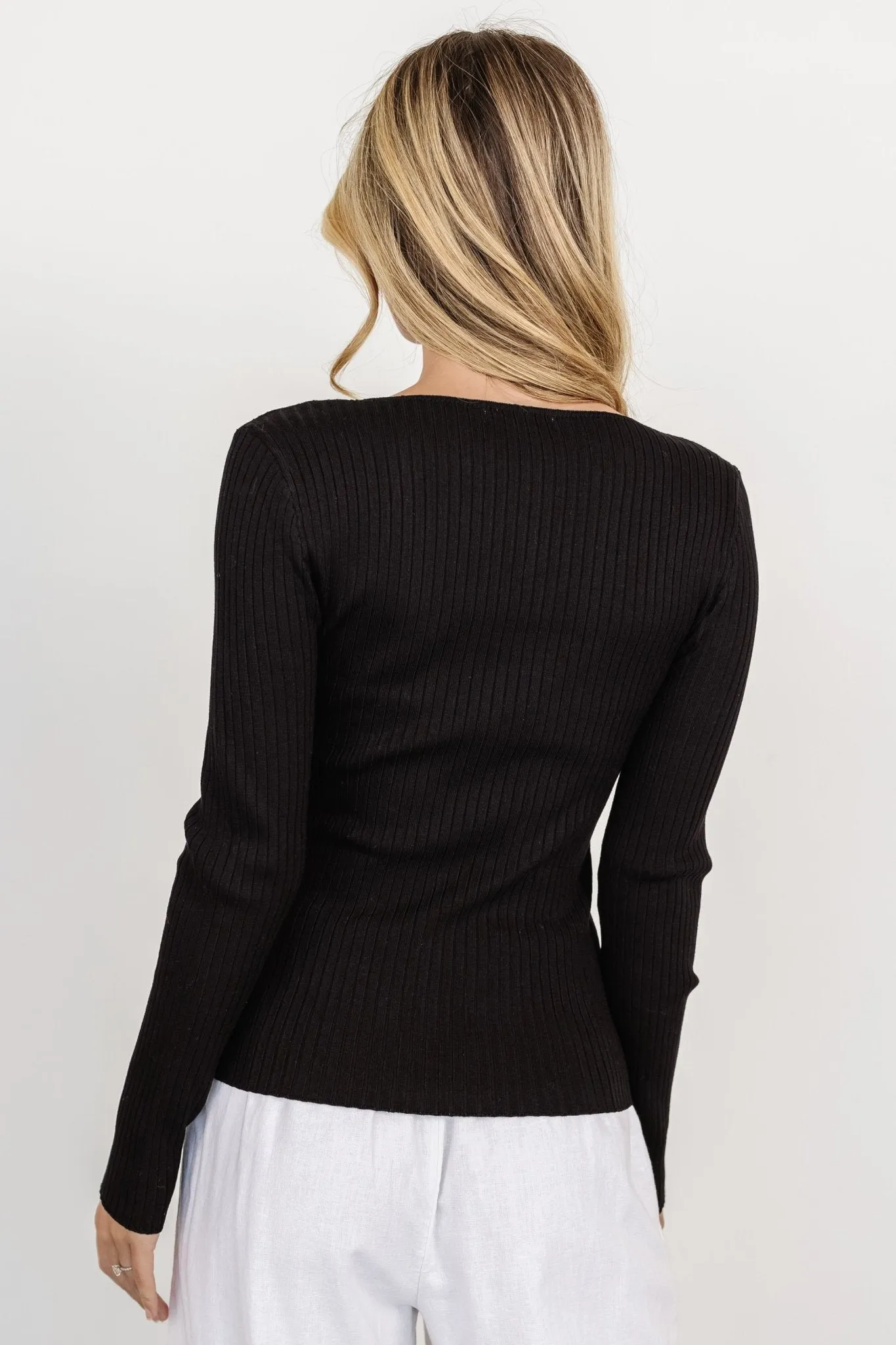 Morris Ribbed Knit Top | Black sold by Baltic Born product image thumbnail 4