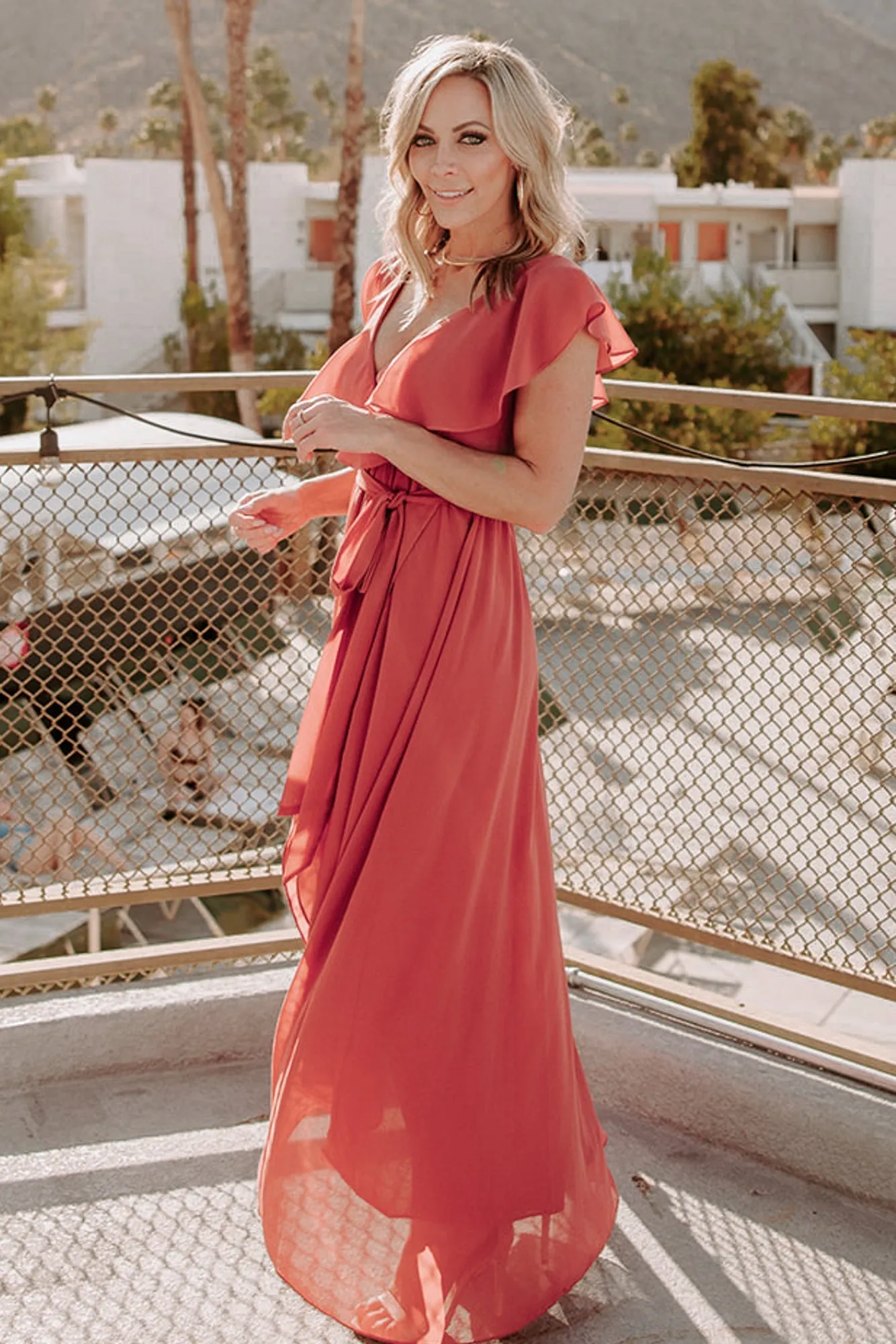 Katya Ruffle Maxi Dress | Rosewood sold by Baltic Born product image thumbnail 5