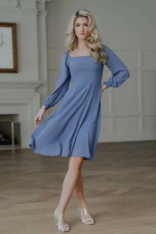 Elise Short Dress | Whisper Blue sold by Baltic Born