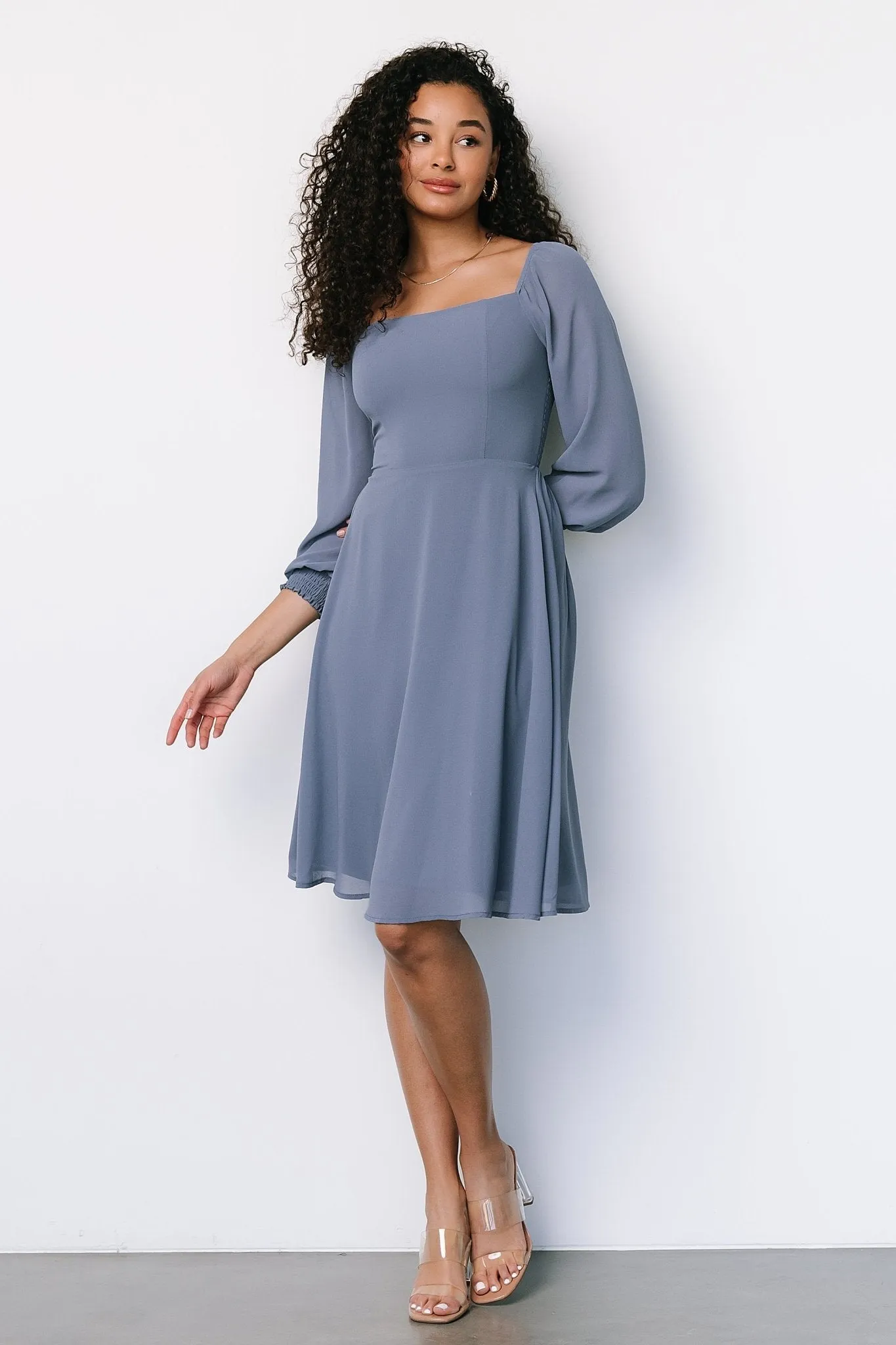 Elise Short Dress | Whisper Blue sold by Baltic Born product image thumbnail 2