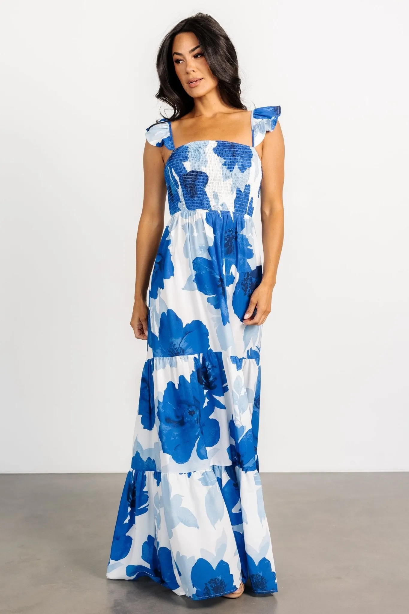 Mikaela Maxi Dress | Blue Floral sold by Baltic Born