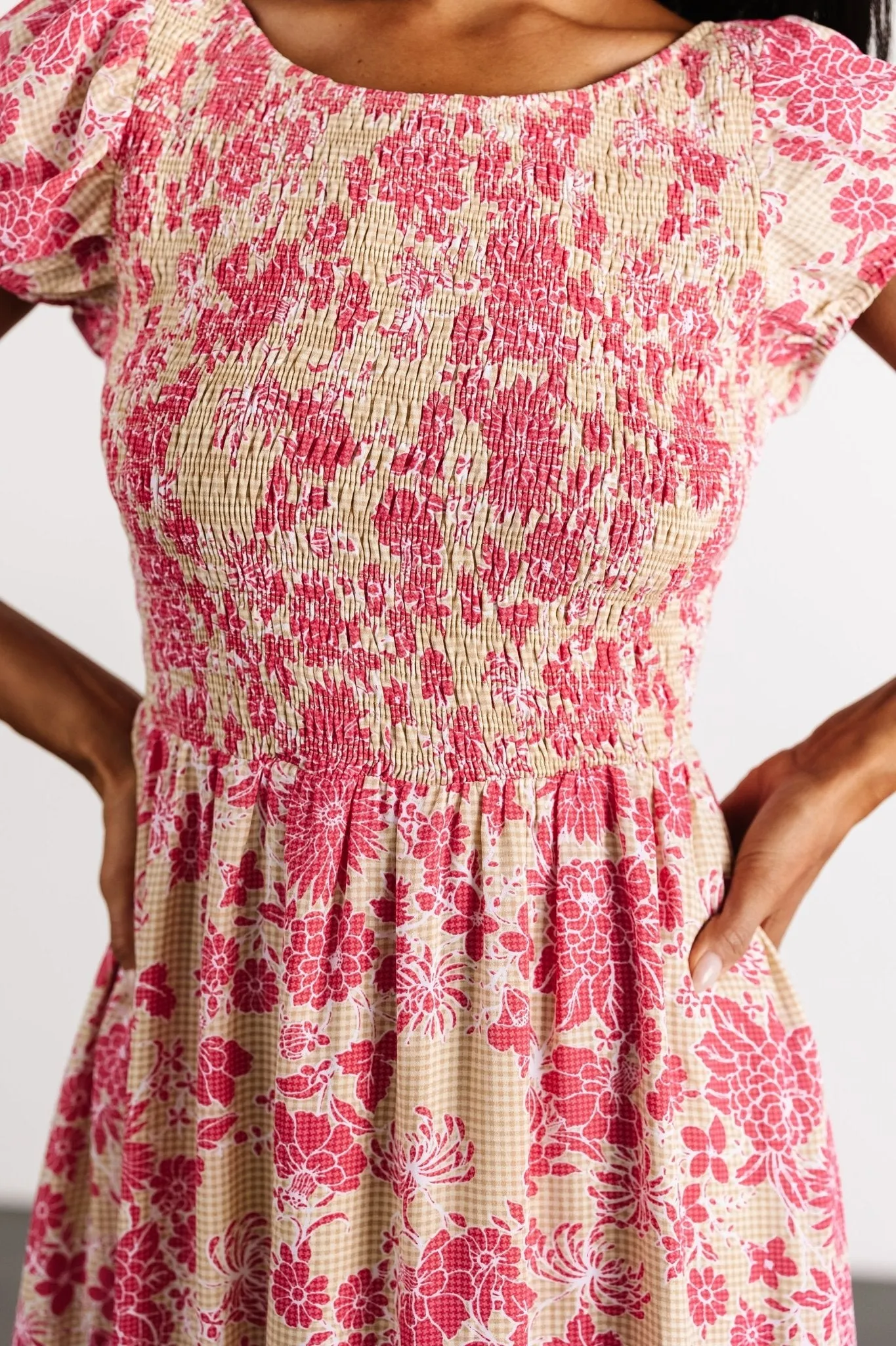 Tabitha Open Back Maxi Dress | Yellow + Coral sold by Baltic Born product image thumbnail 4