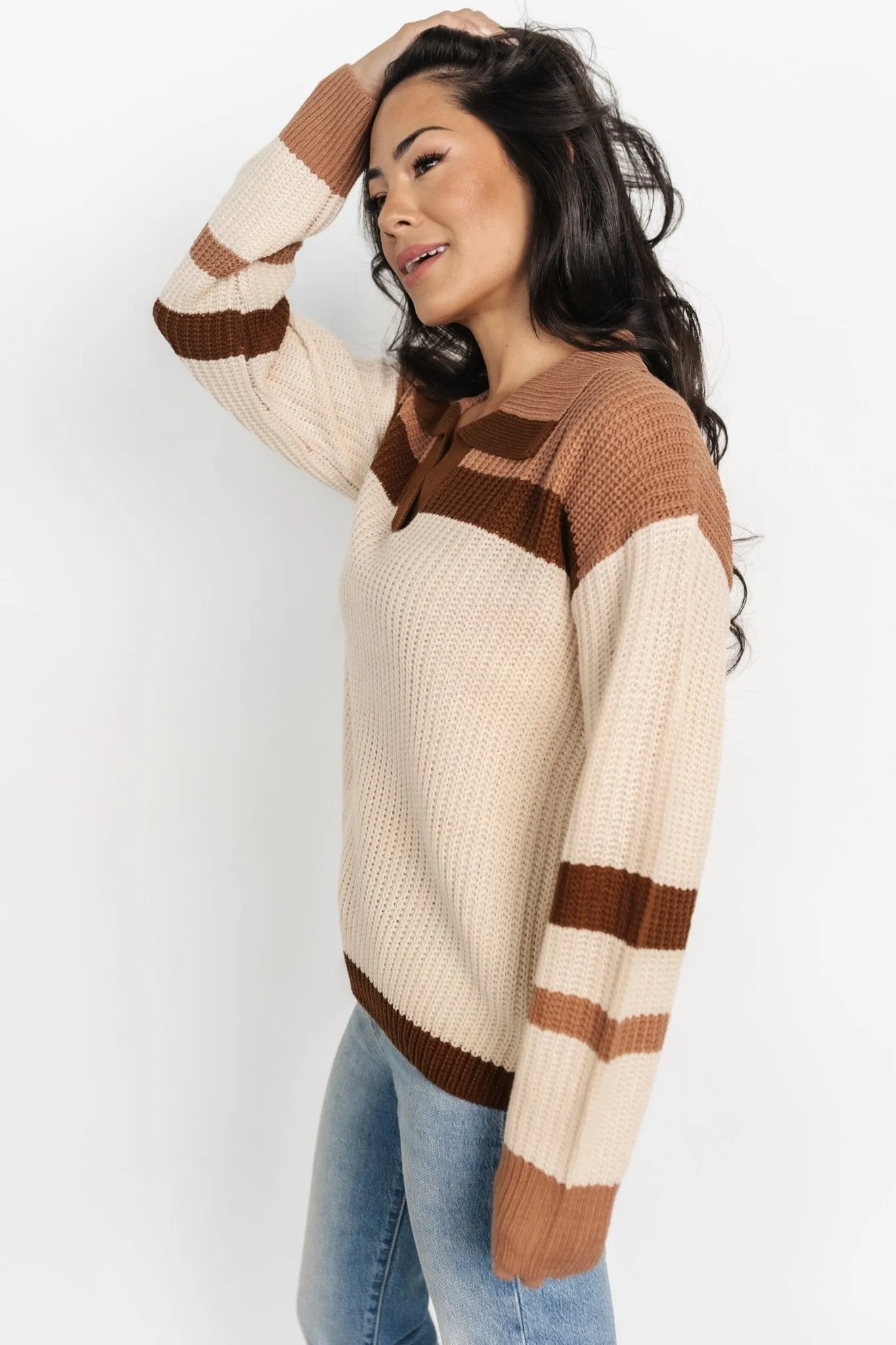Davey Color Block Sweater | Cream Multi sold by Baltic Born product image thumbnail 5