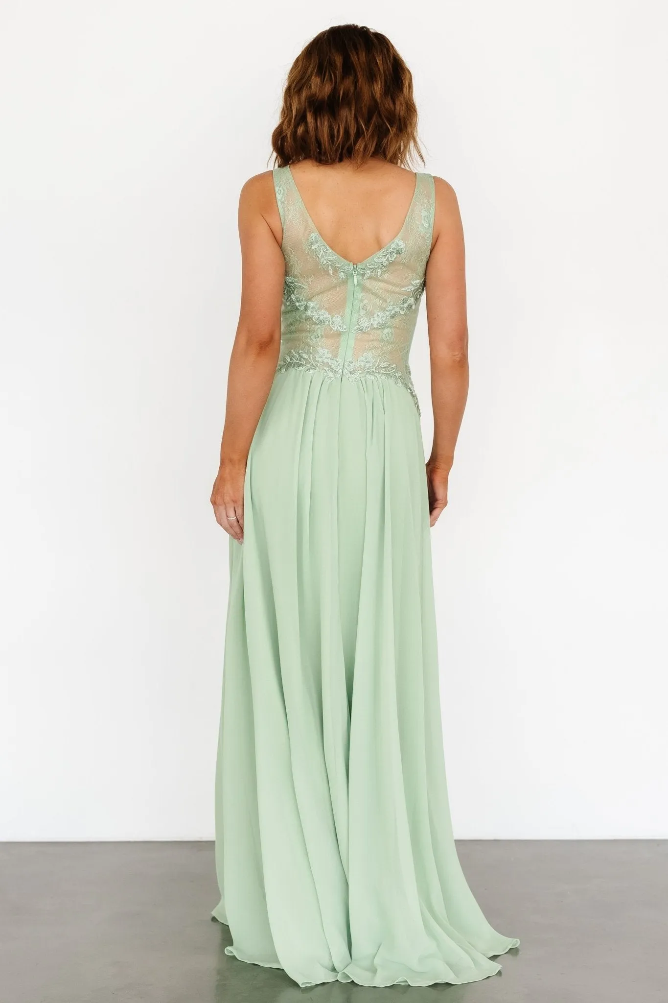 Konstantina Gown | Sage sold by Baltic Born product image thumbnail 4