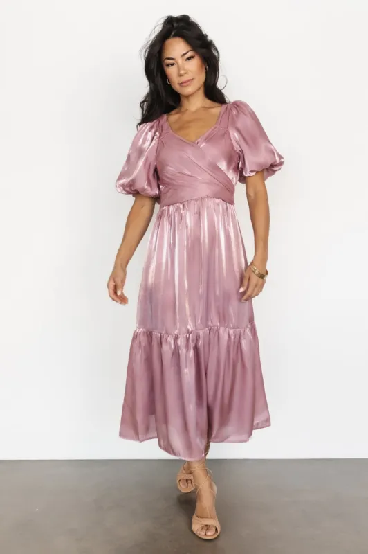 Theresa Puff Sleeve Maxi Dress | Mauve sold by Baltic Born