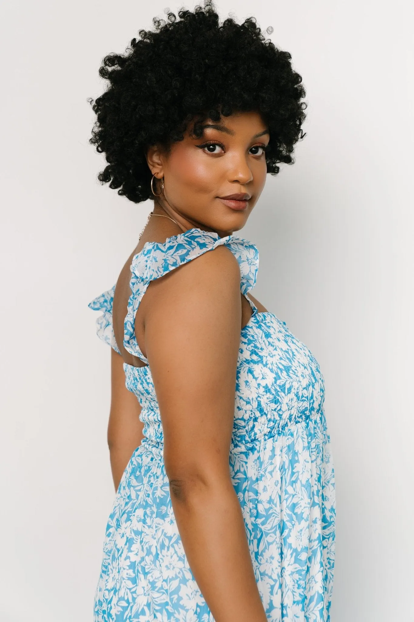 Evanthe Maxi Dress | Blue + White Floral sold by Baltic Born product image thumbnail 2