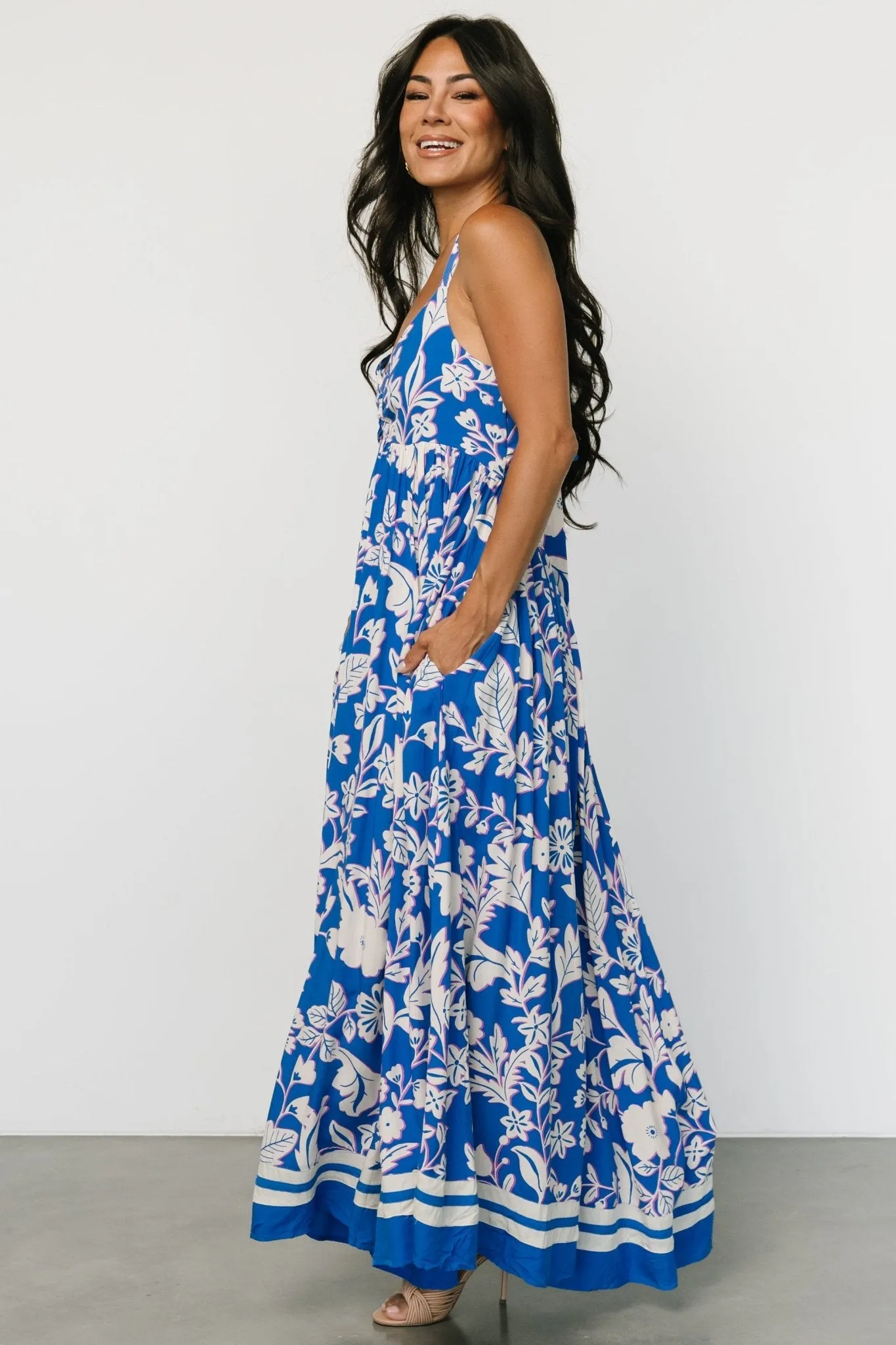 Atalanta Back Tie Maxi Dress | Blue Print sold by Baltic Born product image thumbnail 3