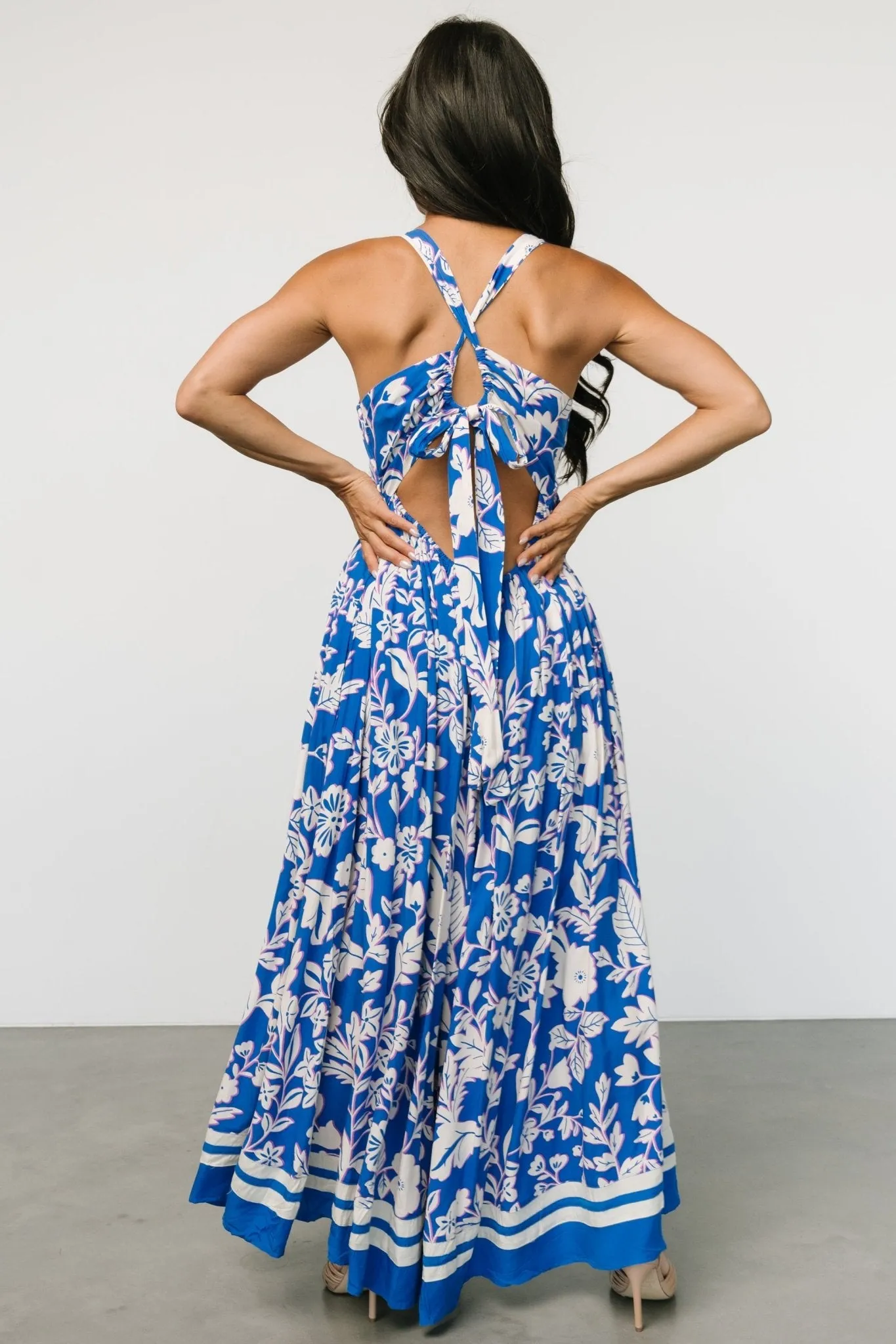 Atalanta Back Tie Maxi Dress | Blue Print sold by Baltic Born product image thumbnail 4