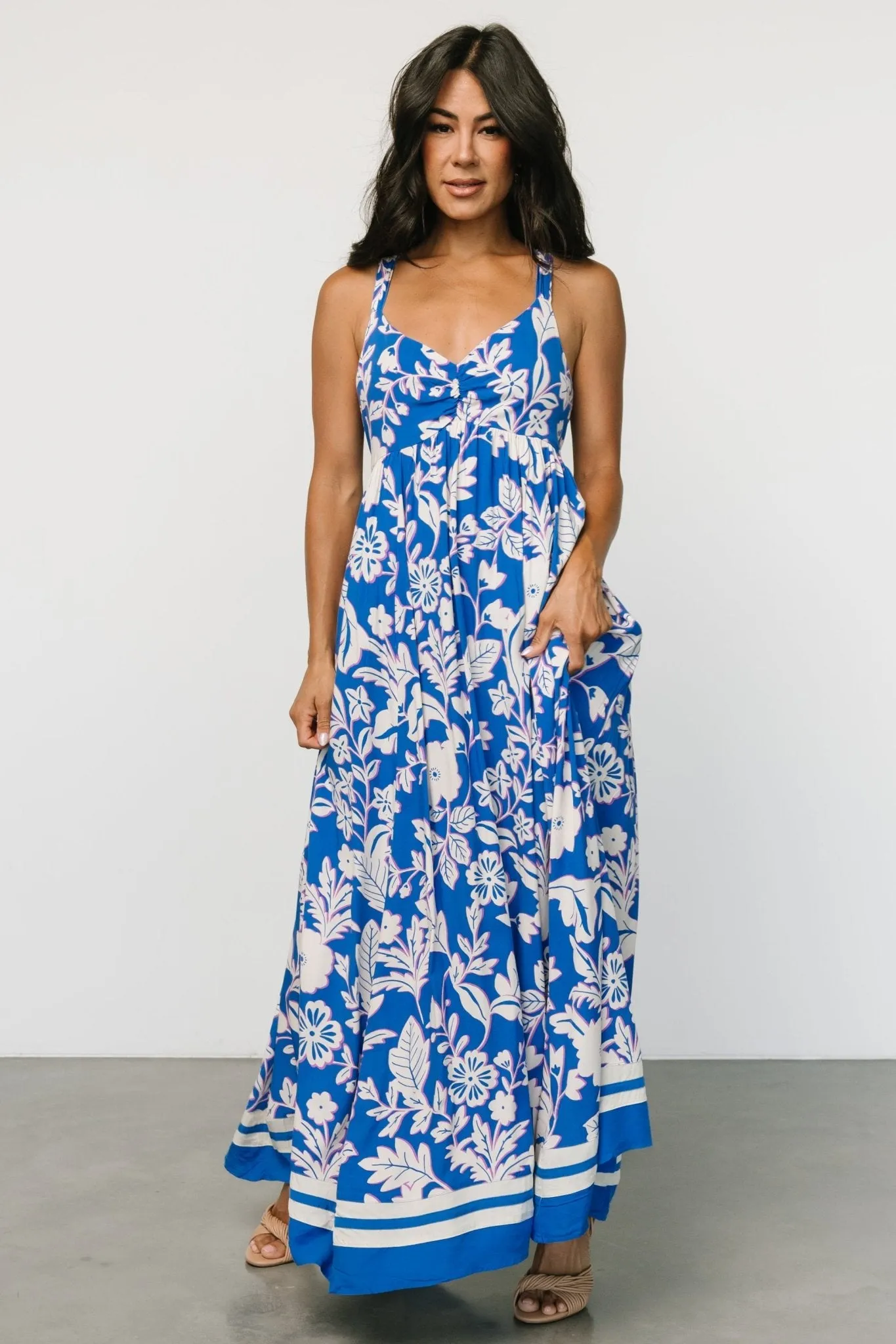 Atalanta Back Tie Maxi Dress | Blue Print sold by Baltic Born