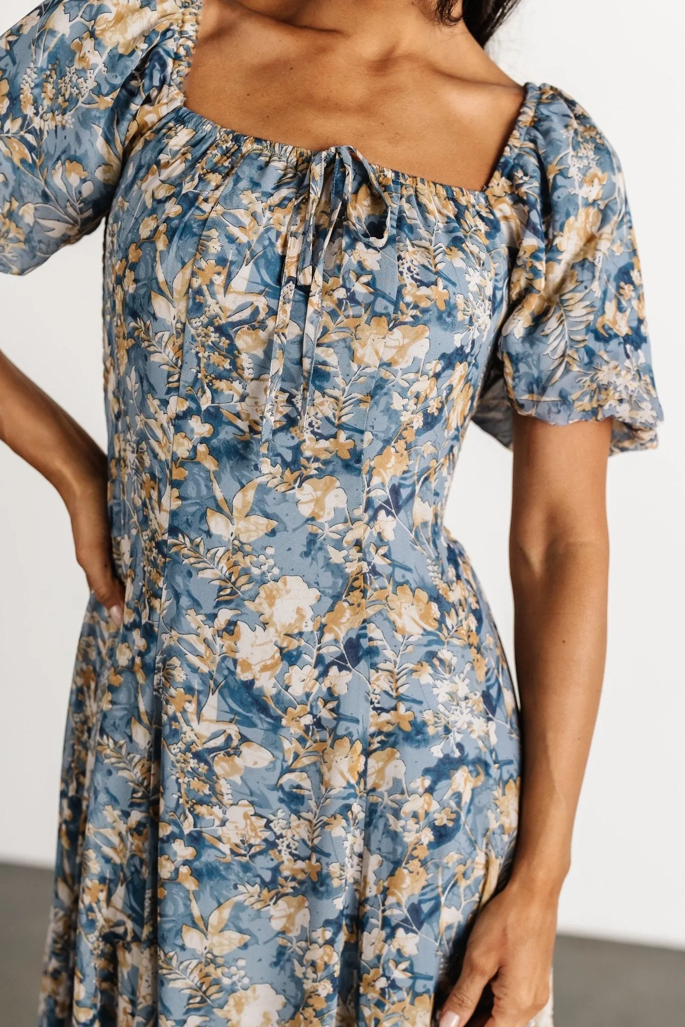 Raelynn Maxi Dress | Dusty Blue Floral sold by Baltic Born product image thumbnail 2