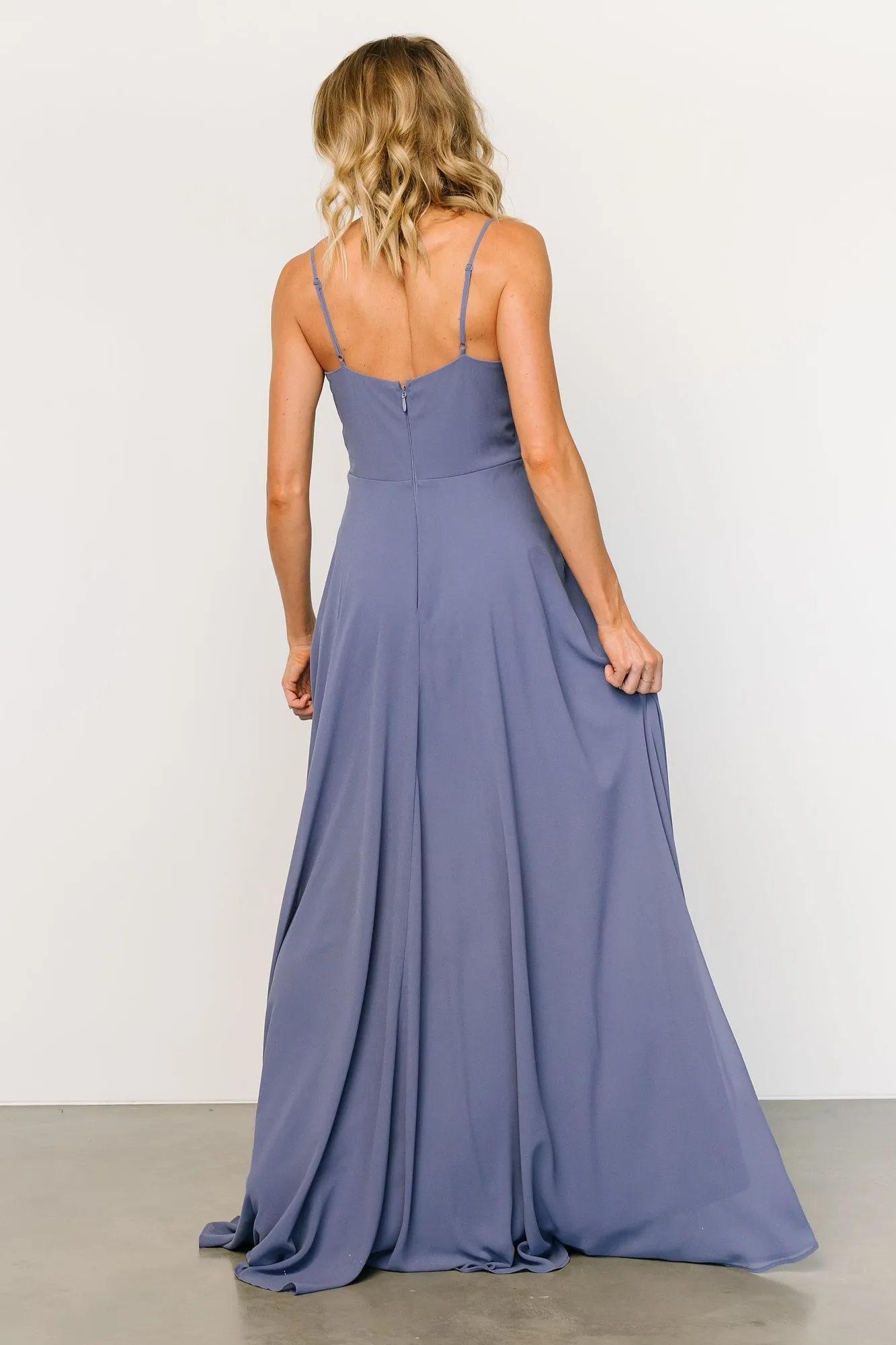 Carolynn Tank Maxi Gown | Slate Blue sold by Baltic Born product image thumbnail 4
