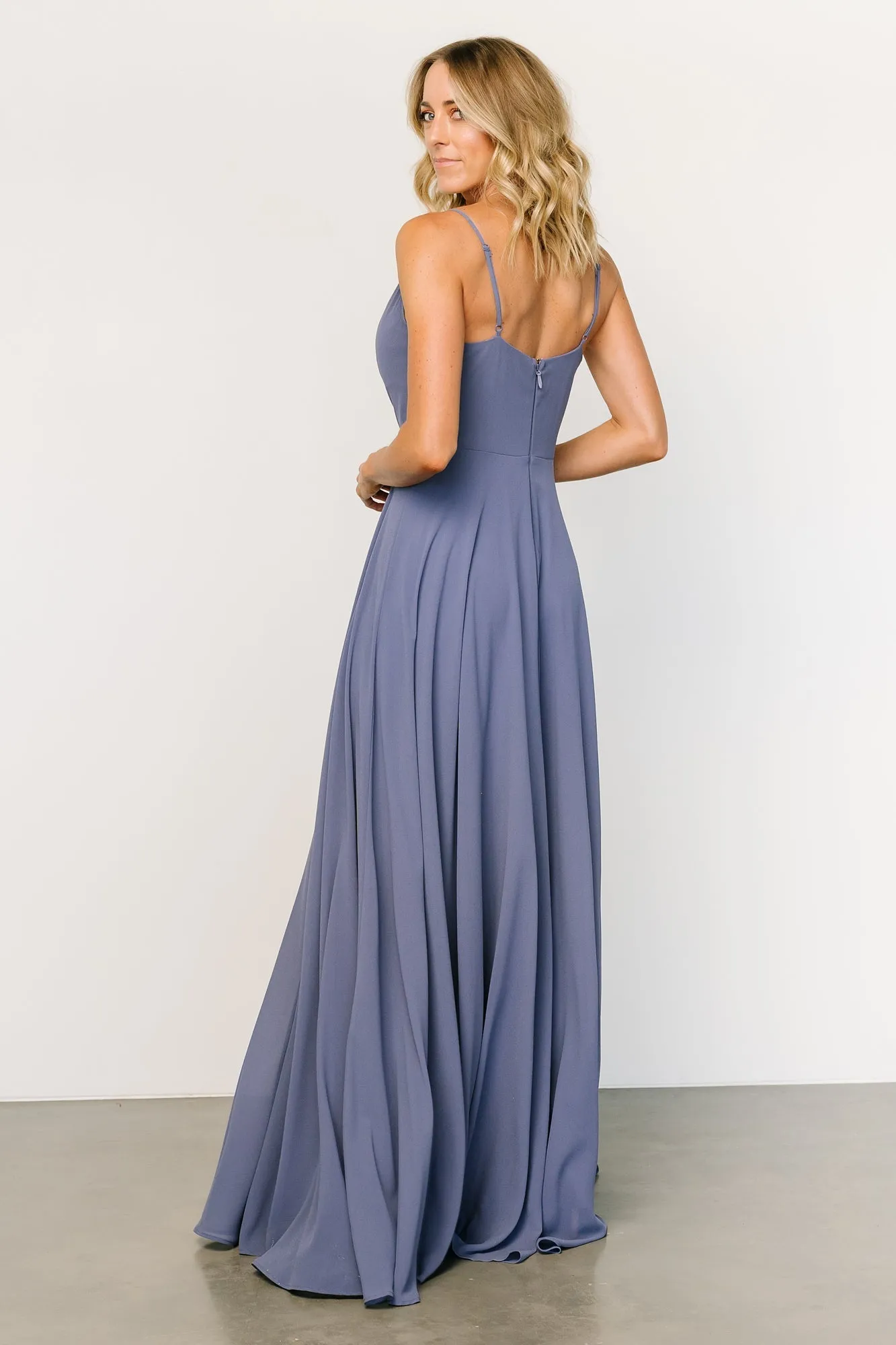 Carolynn Tank Maxi Gown | Slate Blue sold by Baltic Born product image thumbnail 5