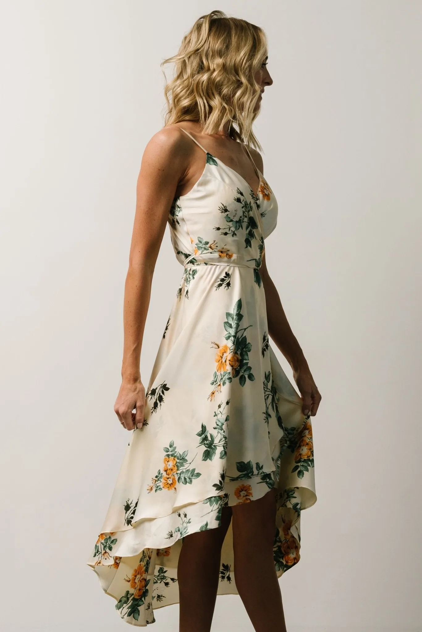 Steffi Tulip Wrap Dress | Ivory Floral sold by Baltic Born product image thumbnail 4