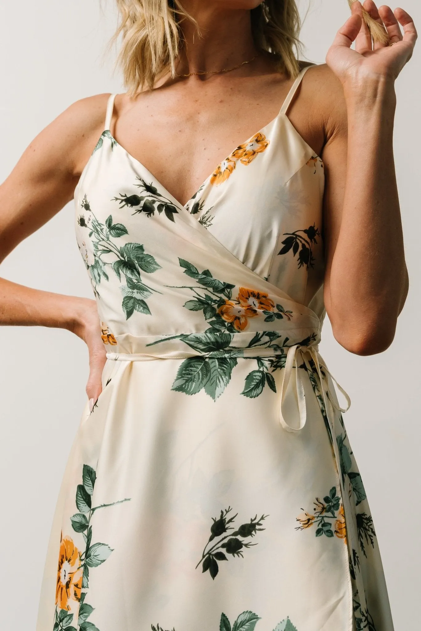 Steffi Tulip Wrap Dress | Ivory Floral sold by Baltic Born product image thumbnail 2