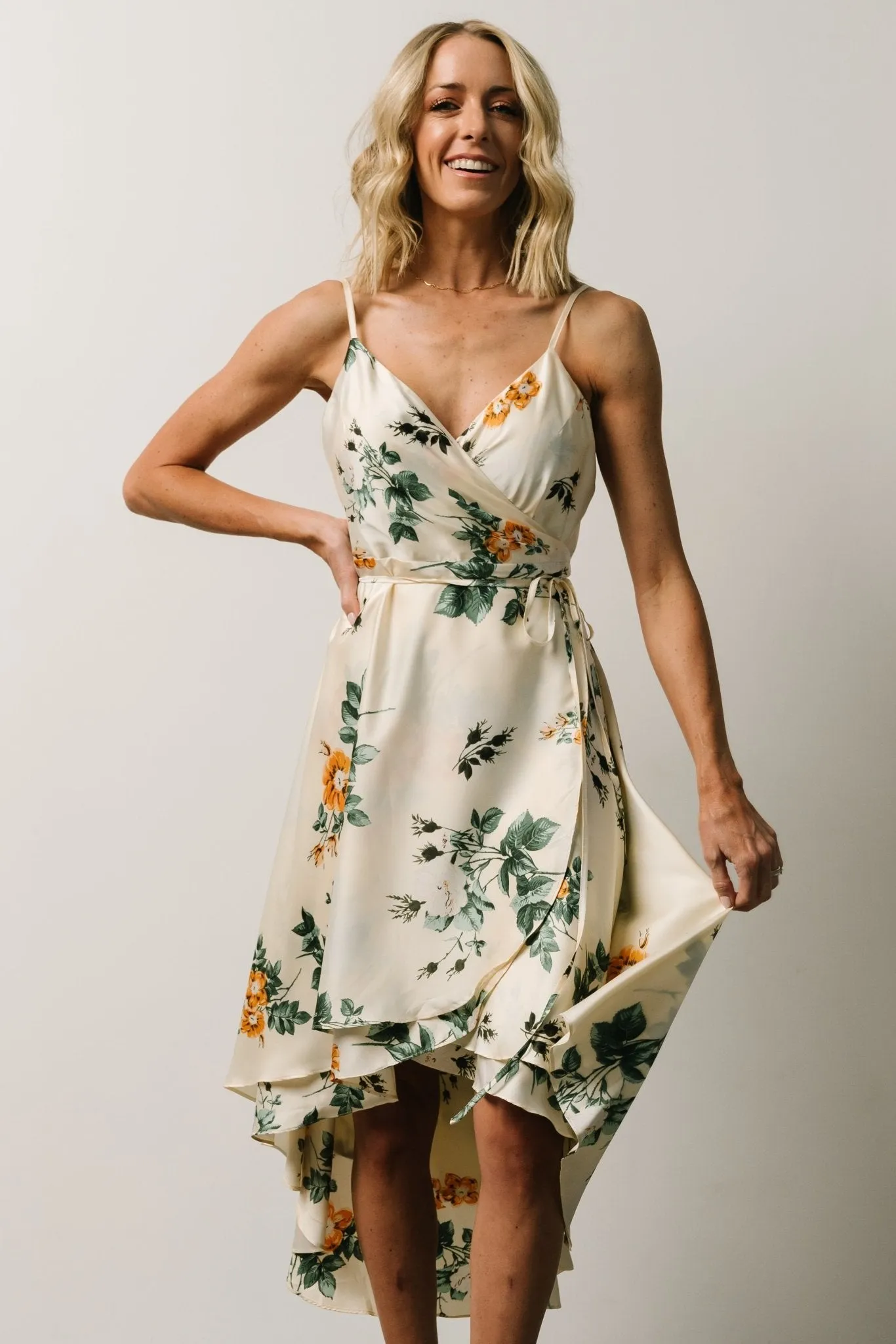 Steffi Tulip Wrap Dress | Ivory Floral sold by Baltic Born product image thumbnail 3