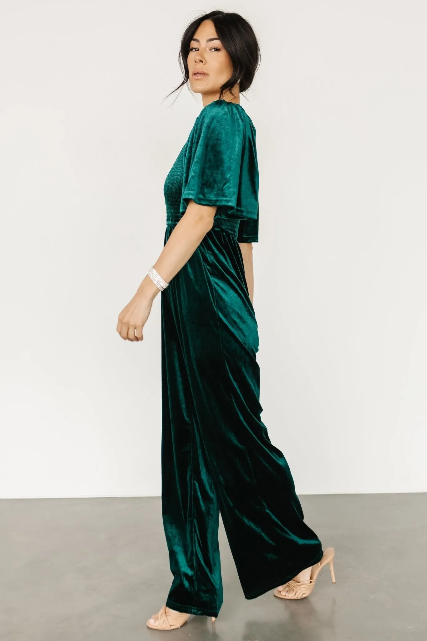 Regent Velvet Jumpsuit | Emerald sold by Baltic Born product image thumbnail 3