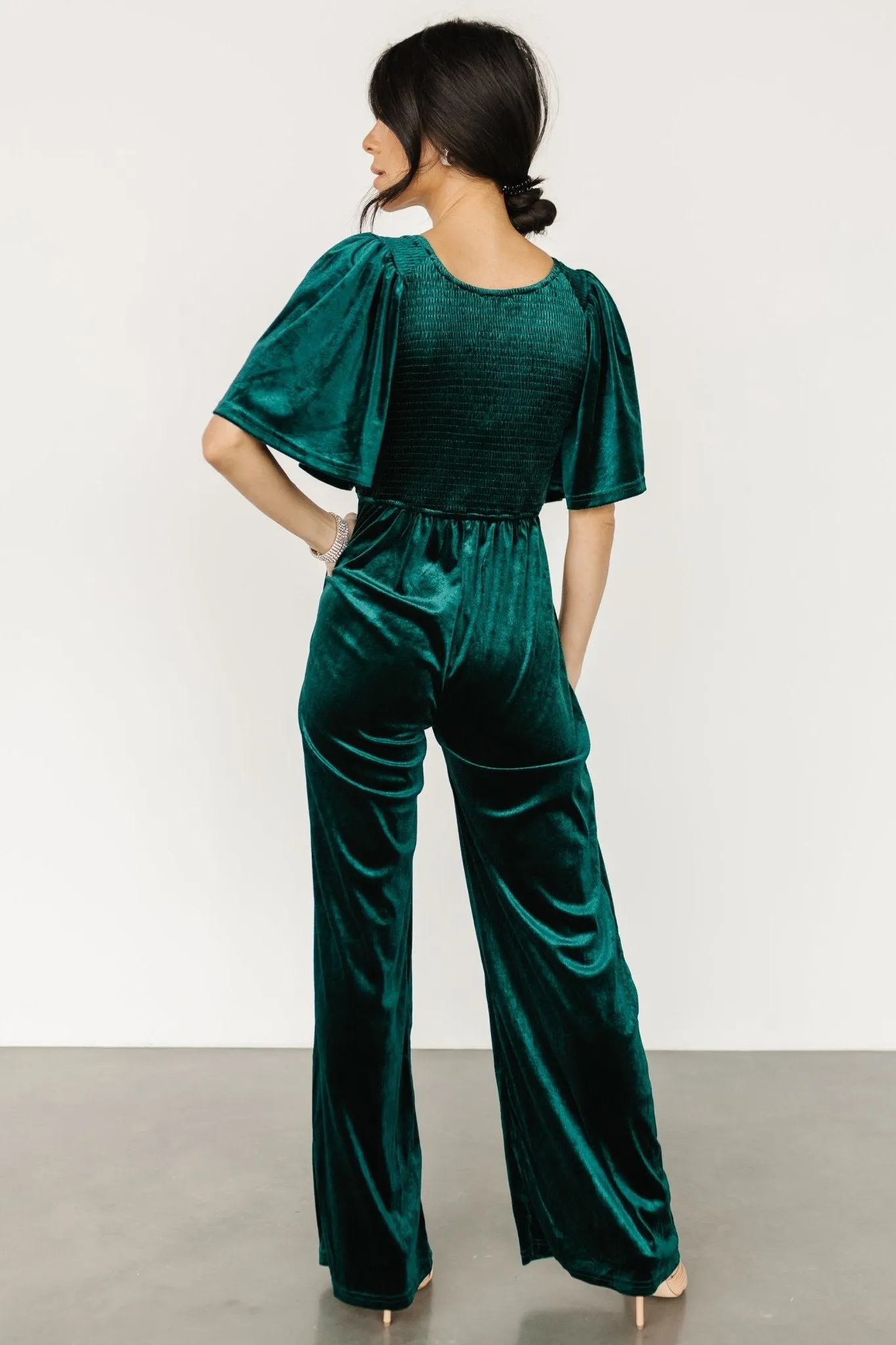 Regent Velvet Jumpsuit | Emerald sold by Baltic Born product image thumbnail 4