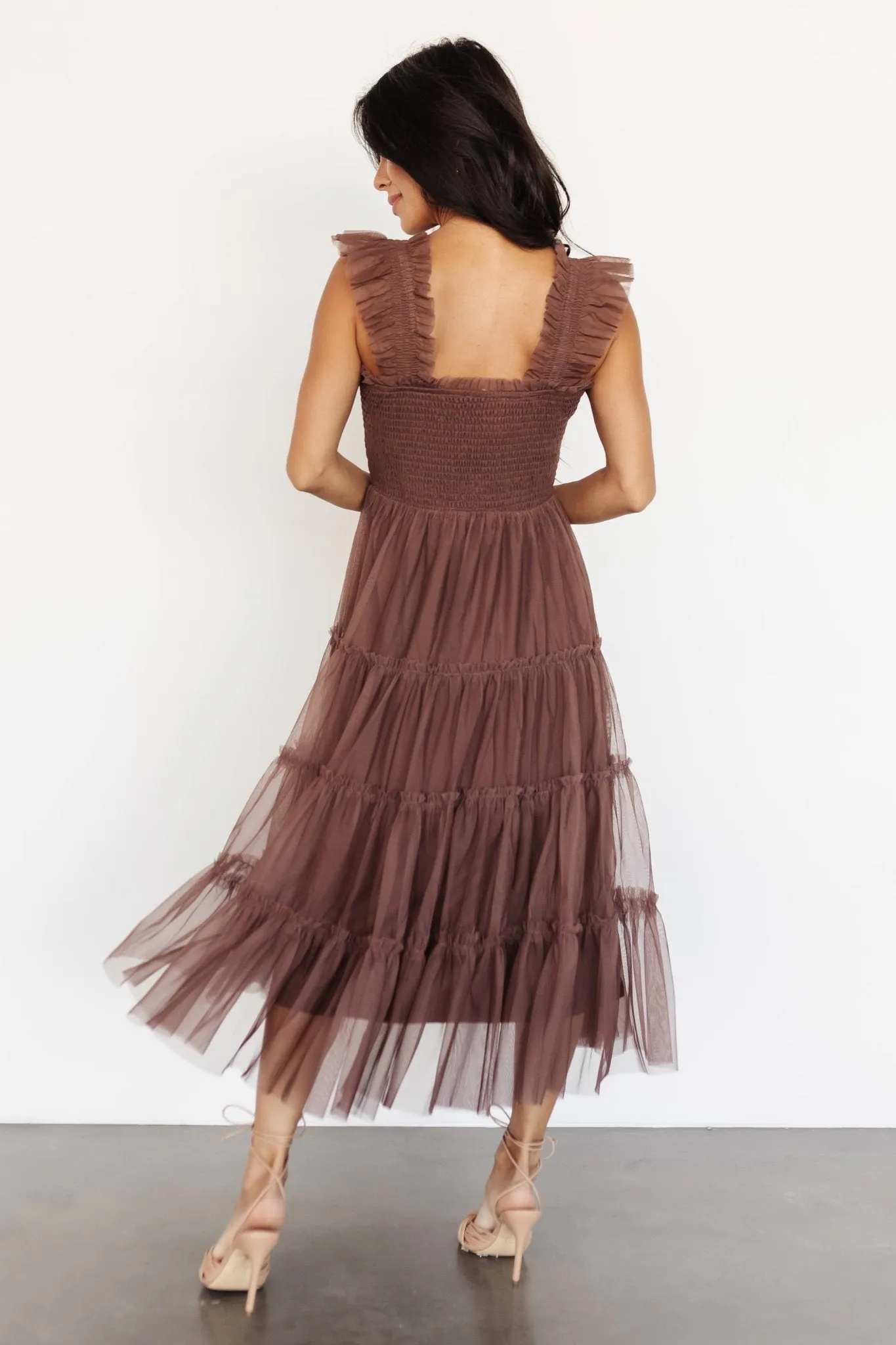 Emma Smocked Tulle Dress | Brown sold by Baltic Born product image thumbnail 4