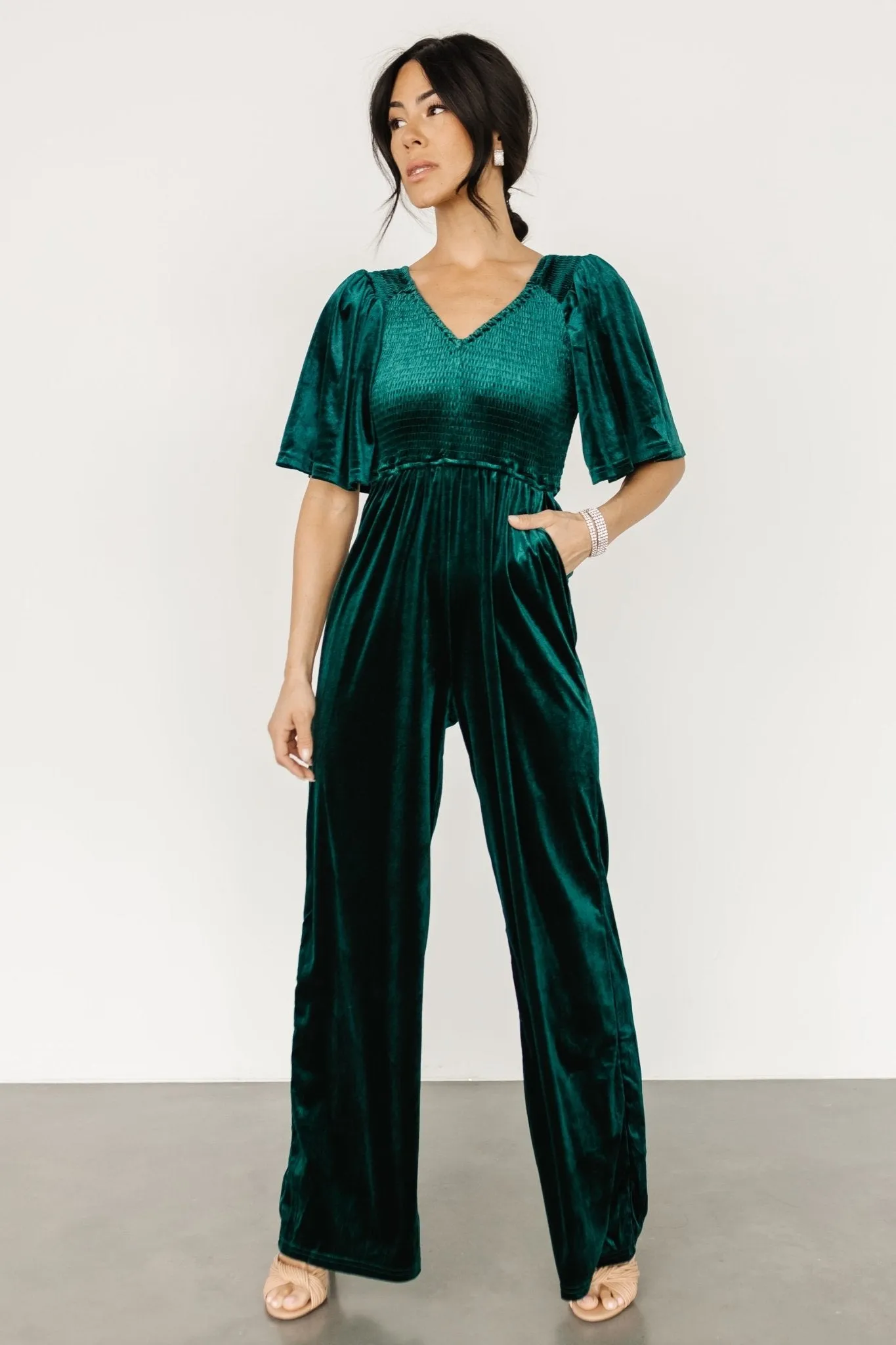 Regent Velvet Jumpsuit | Emerald sold by Baltic Born product image thumbnail 5
