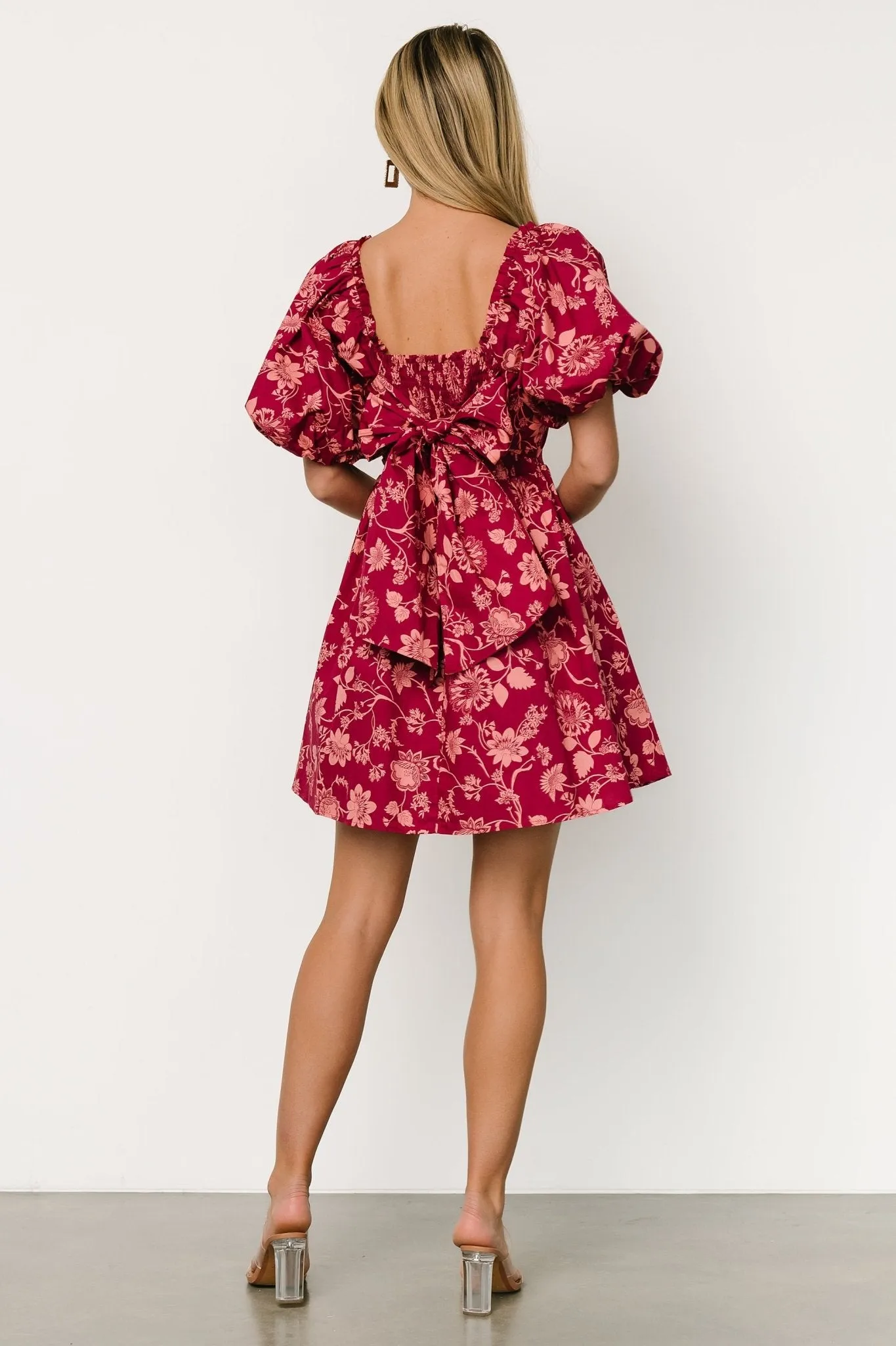 Milana Mini Dress | Wine Print sold by Baltic Born product image thumbnail 2