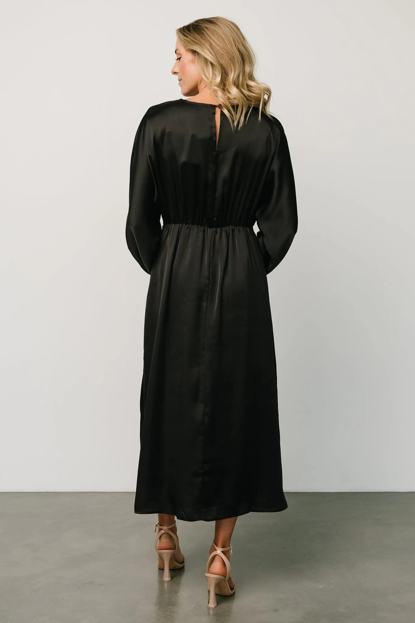 Balta Satin Midi Dress | Black sold by Baltic Born product image thumbnail 4