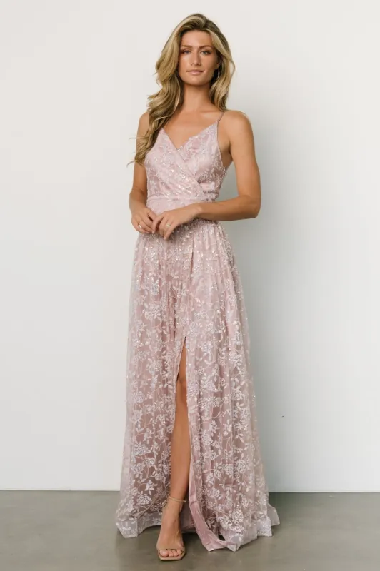 Angel Shimmer Gown | Dusty Rose sold by Baltic Born