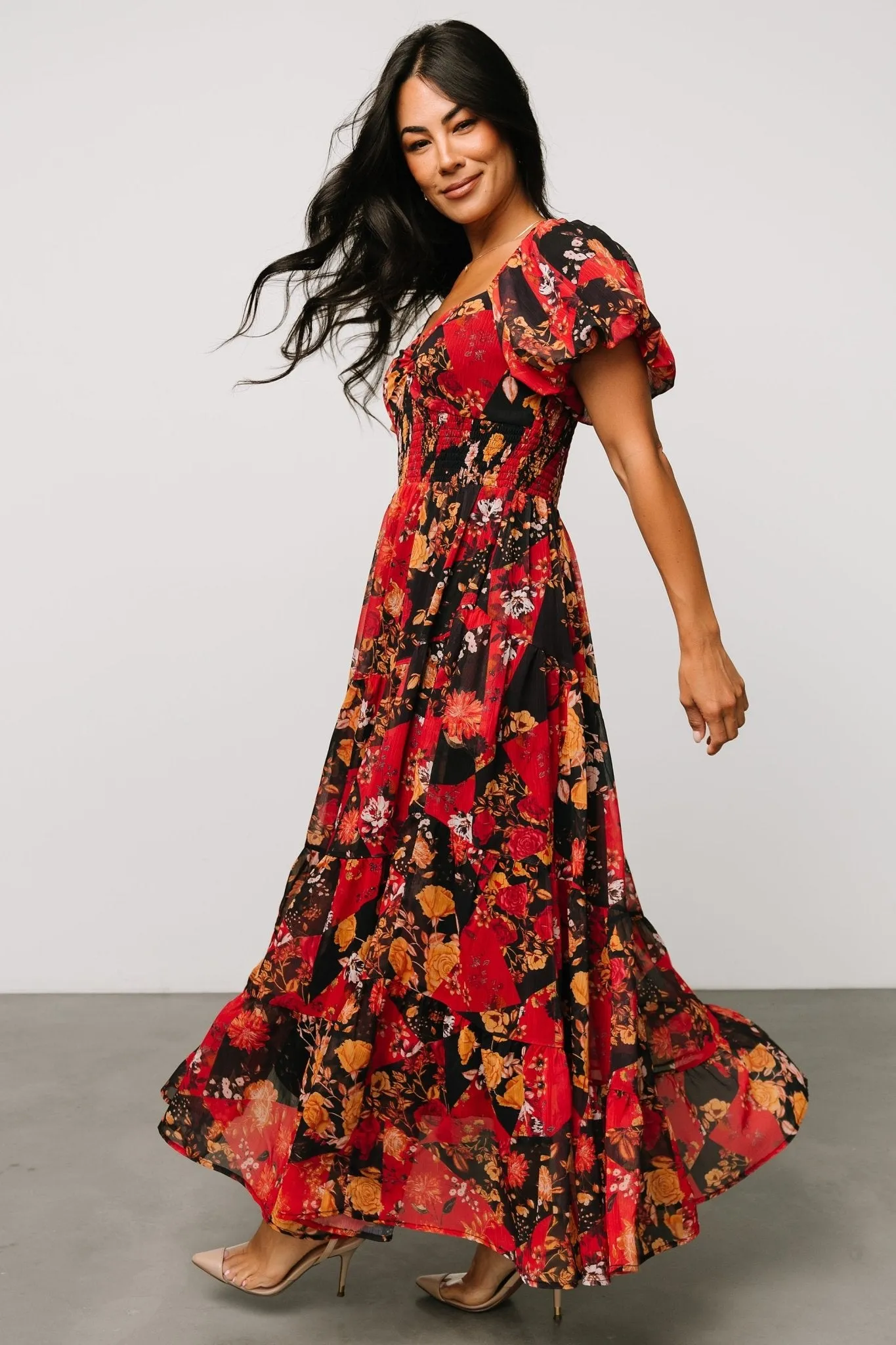Suzy Maxi Dress | Black + Red Multi sold by Baltic Born product image thumbnail 4