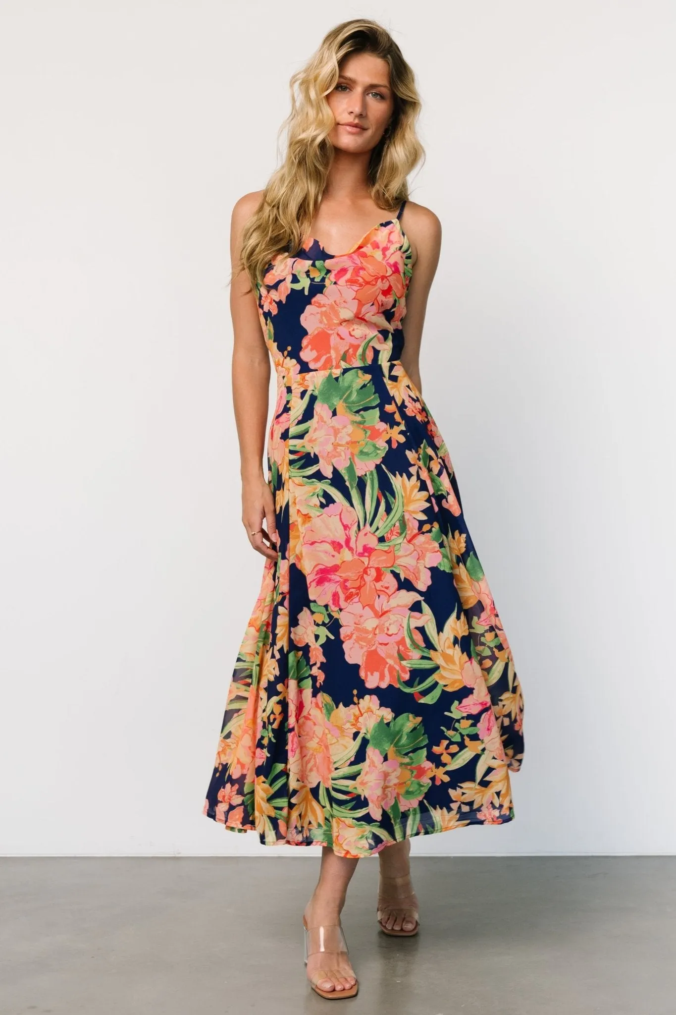 Leilani Midi Dress | Navy Floral sold by Baltic Born product image thumbnail 4