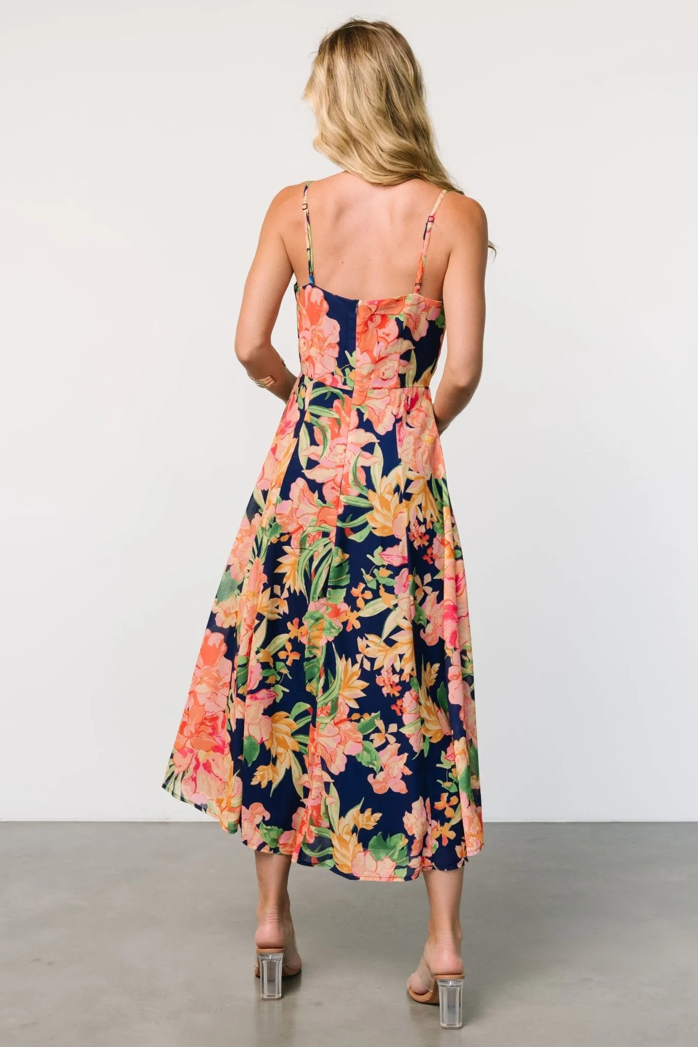 Leilani Midi Dress | Navy Floral sold by Baltic Born product image thumbnail 5