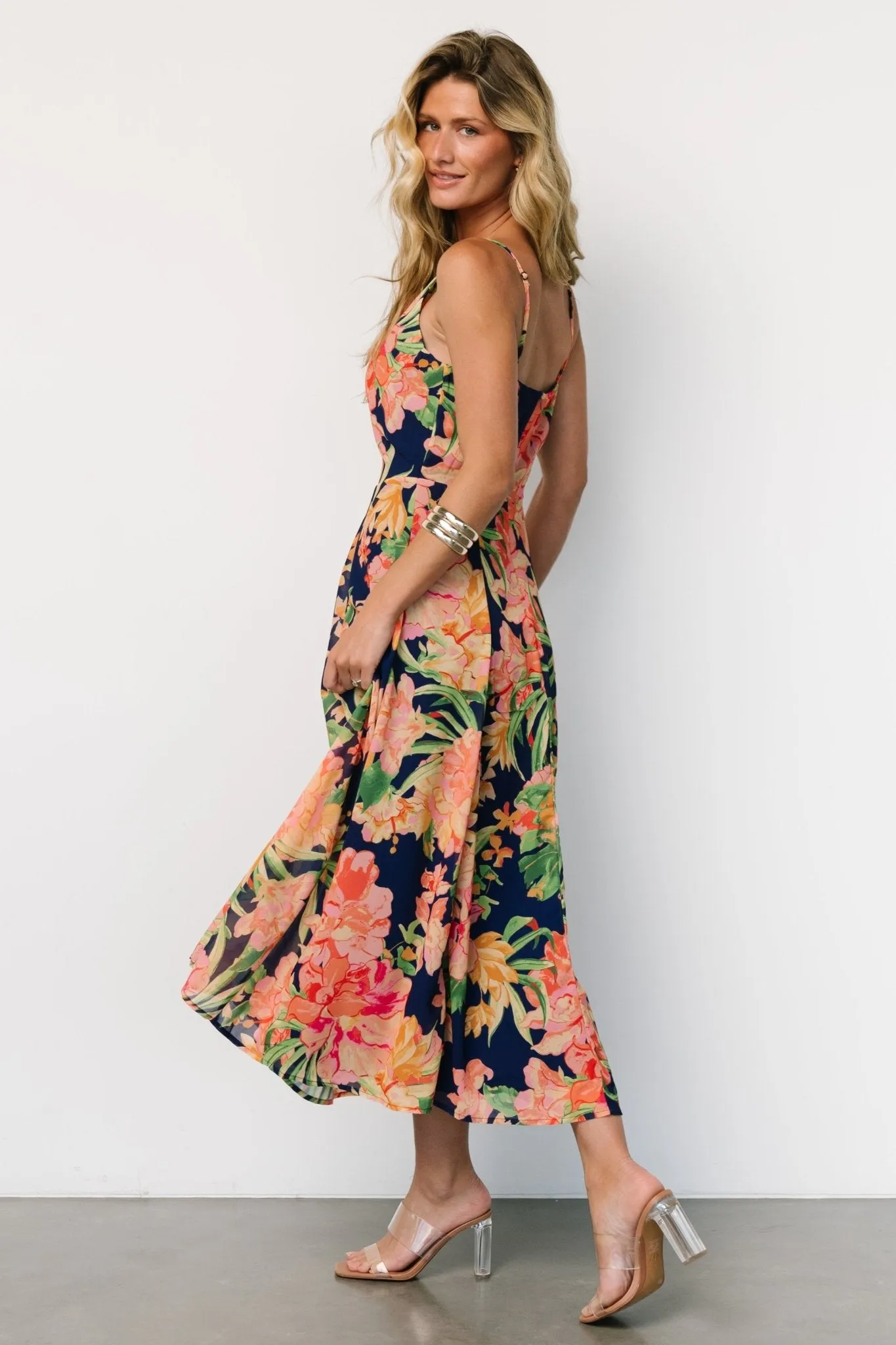 Leilani Midi Dress | Navy Floral sold by Baltic Born product image thumbnail 3