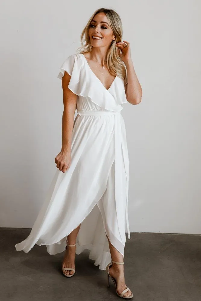 Katya Ruffle Maxi Dress | White sold by Baltic Born product image thumbnail 3