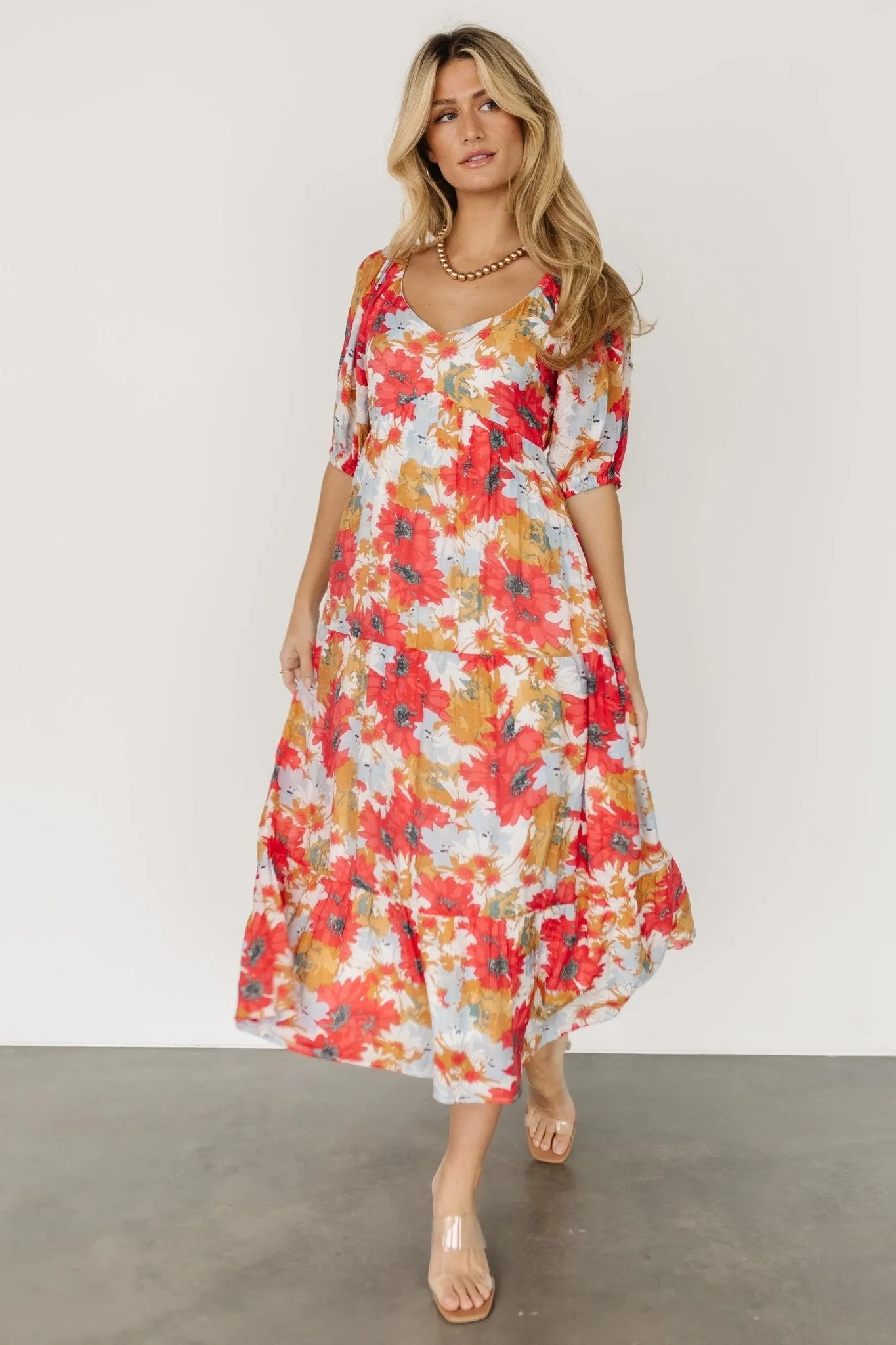 Denton Midi Dress | Red Multi sold by Baltic Born product image thumbnail 2