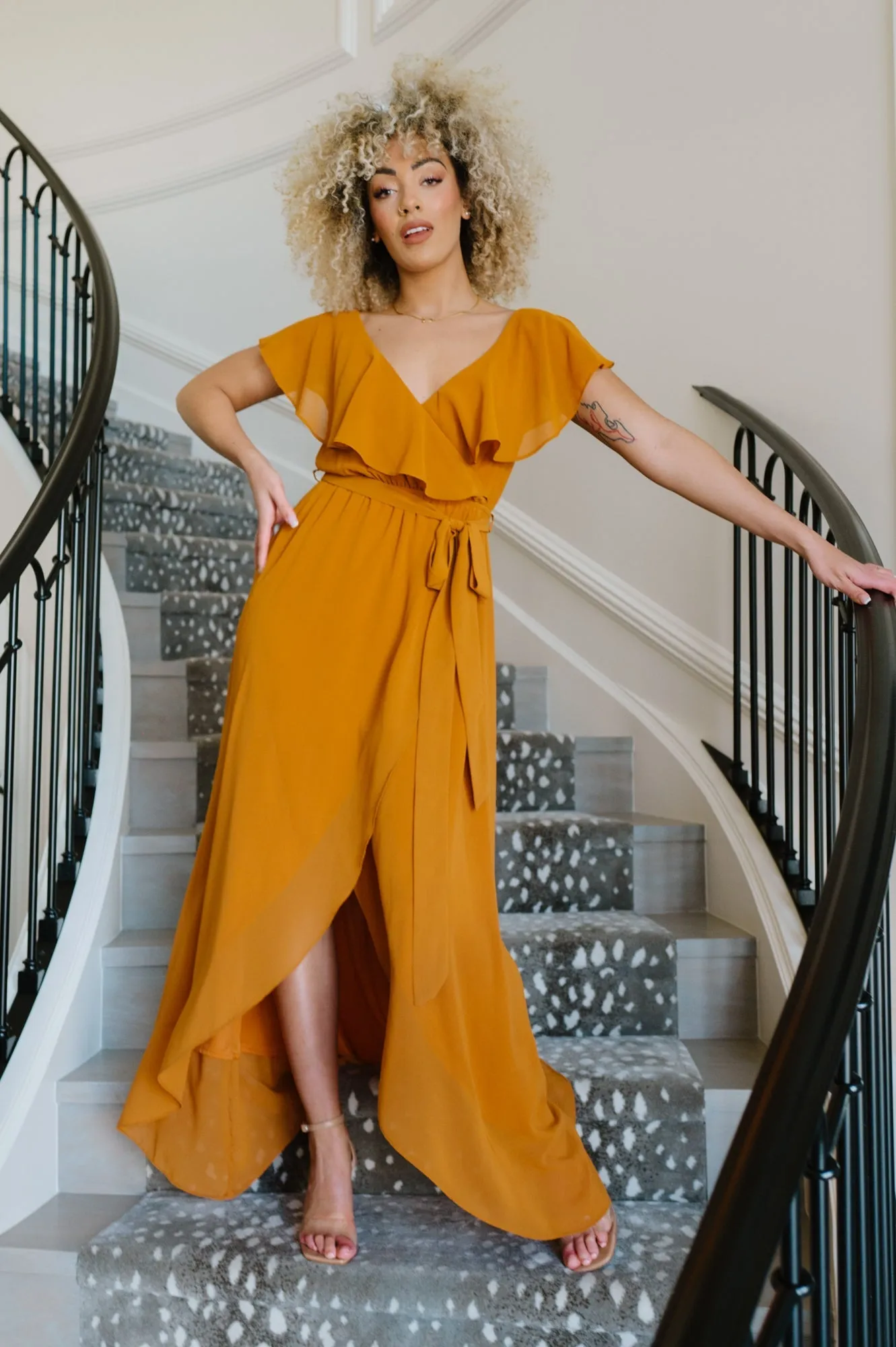 Katya Ruffle Maxi Dress | Amber sold by Baltic Born product image thumbnail 2