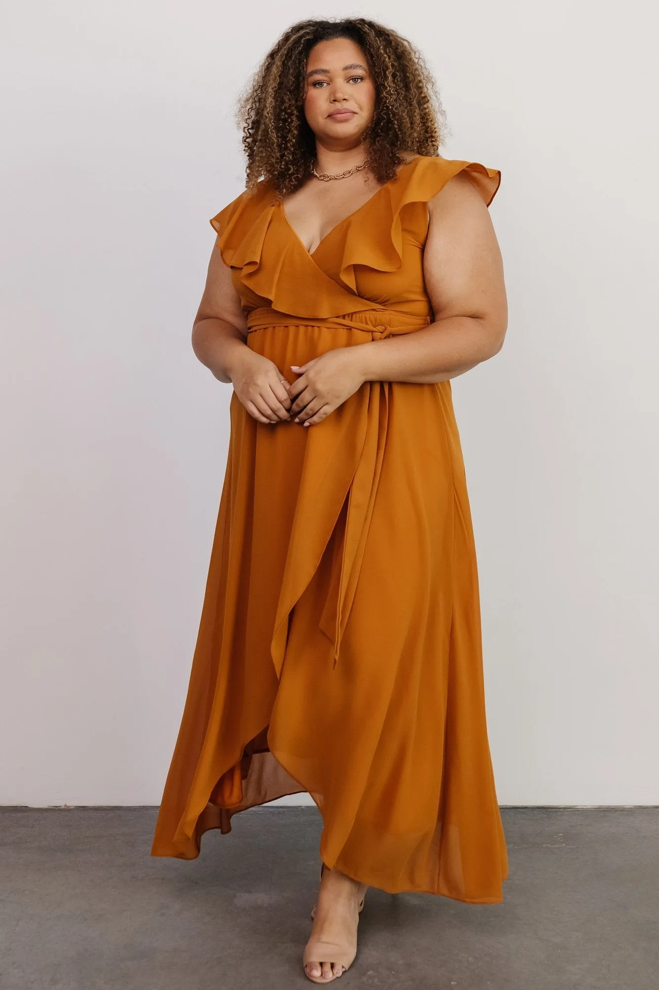 Katya Ruffle Maxi Dress | Amber sold by Baltic Born product image thumbnail 3