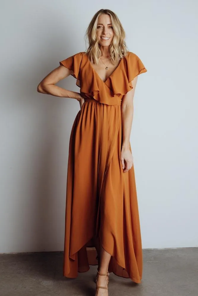 Katya Ruffle Maxi Dress | Amber sold by Baltic Born