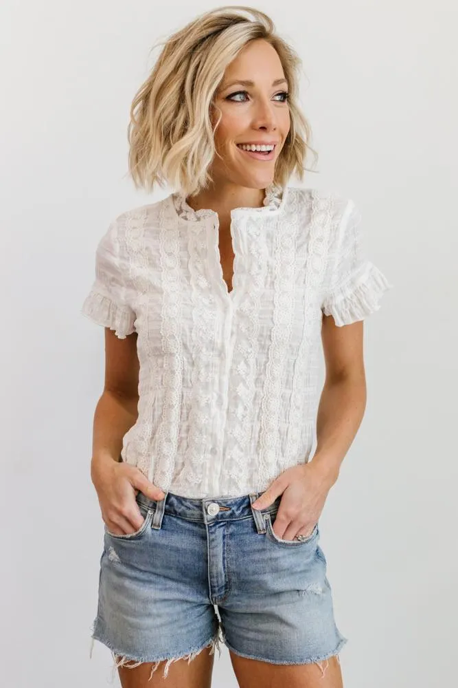 Zara Lace Top | White sold by Baltic Born product image thumbnail 4