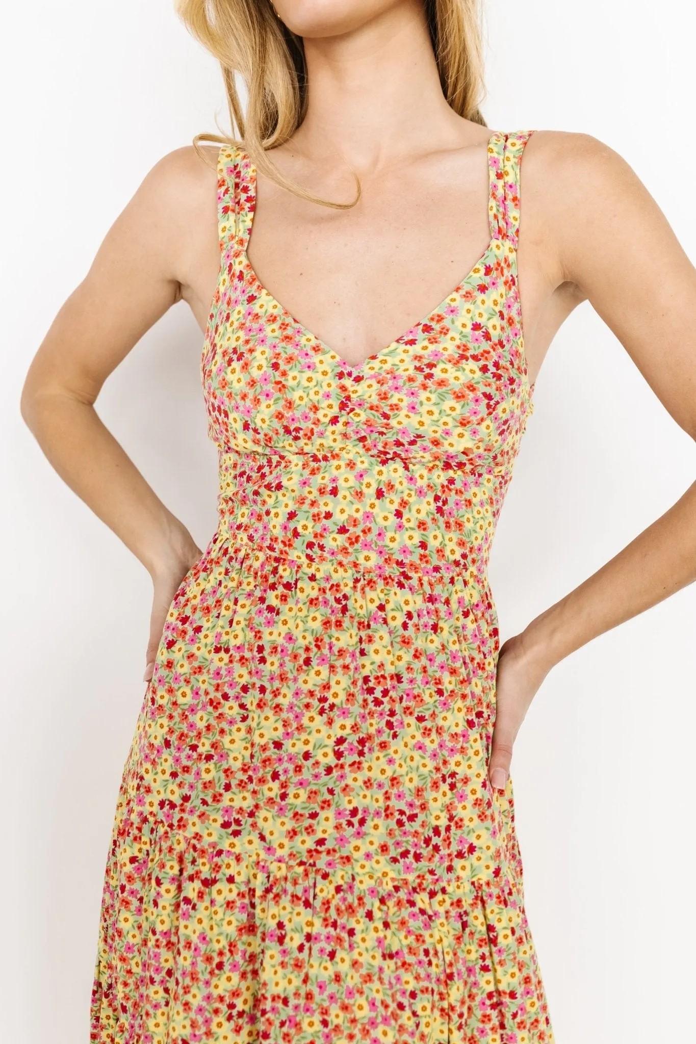 Campbell Tie Back Dress | Multi Floral sold by Baltic Born product image thumbnail 4