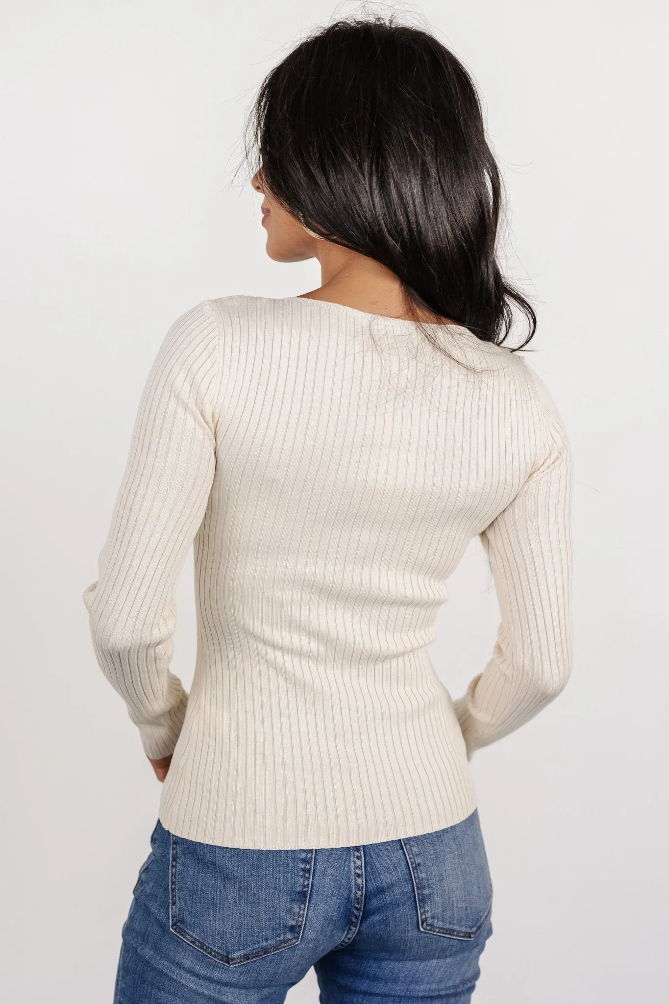 Morris Ribbed Knit Top | Cream sold by Baltic Born product image thumbnail 4