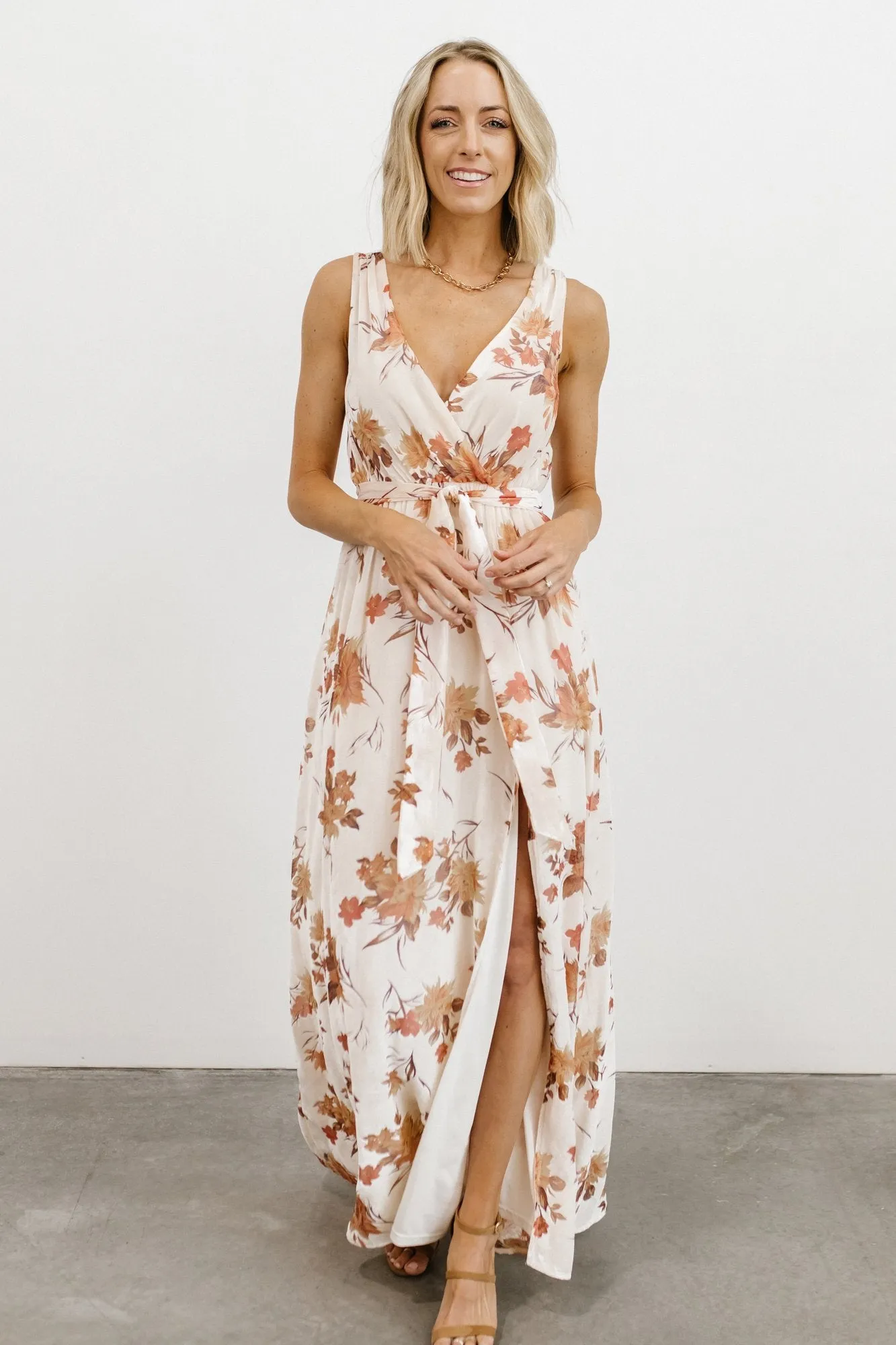 Lennon Velvet Maxi Dress | Cream Floral sold by Baltic Born product image thumbnail 3