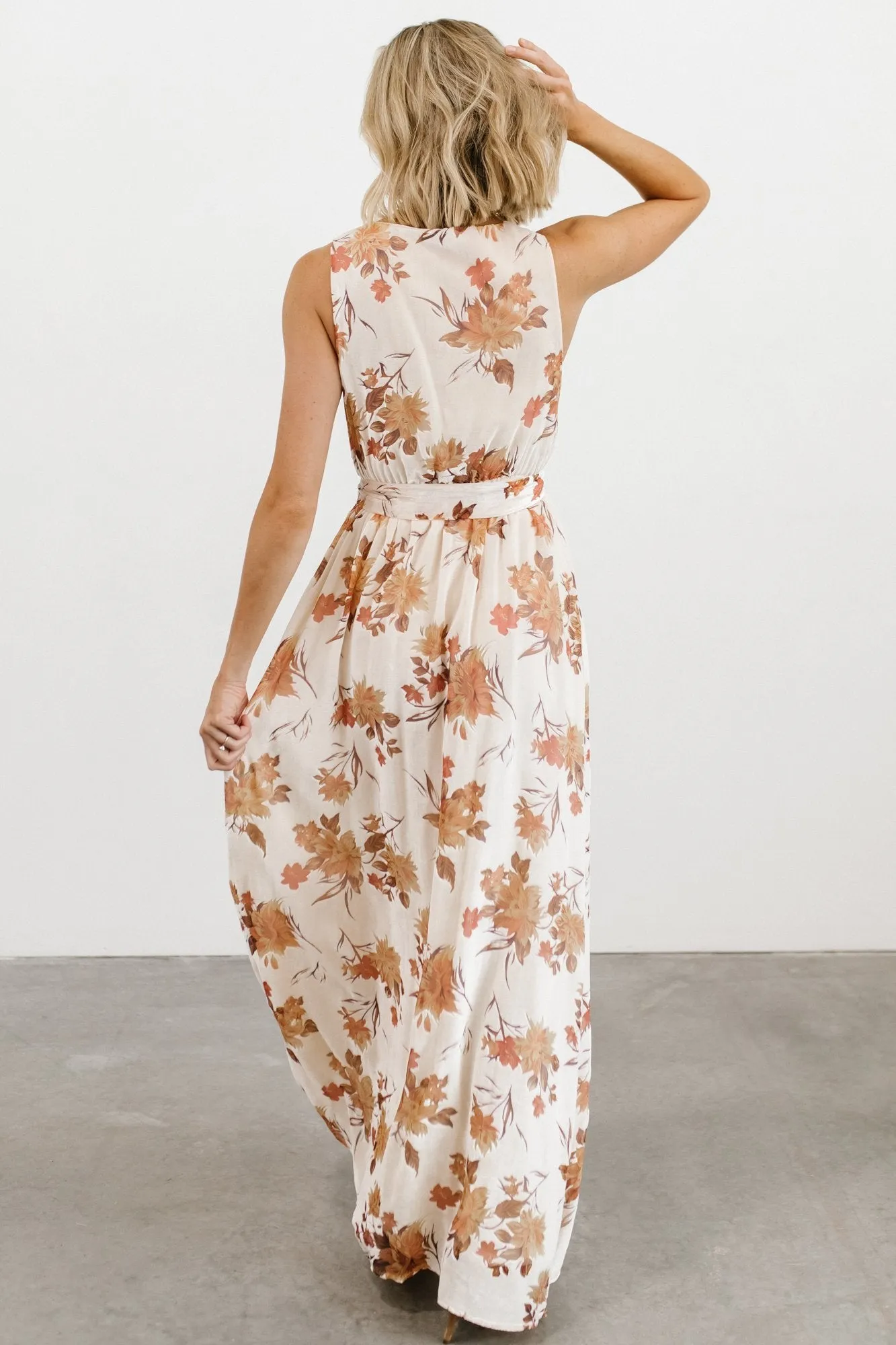 Lennon Velvet Maxi Dress | Cream Floral sold by Baltic Born product image thumbnail 2