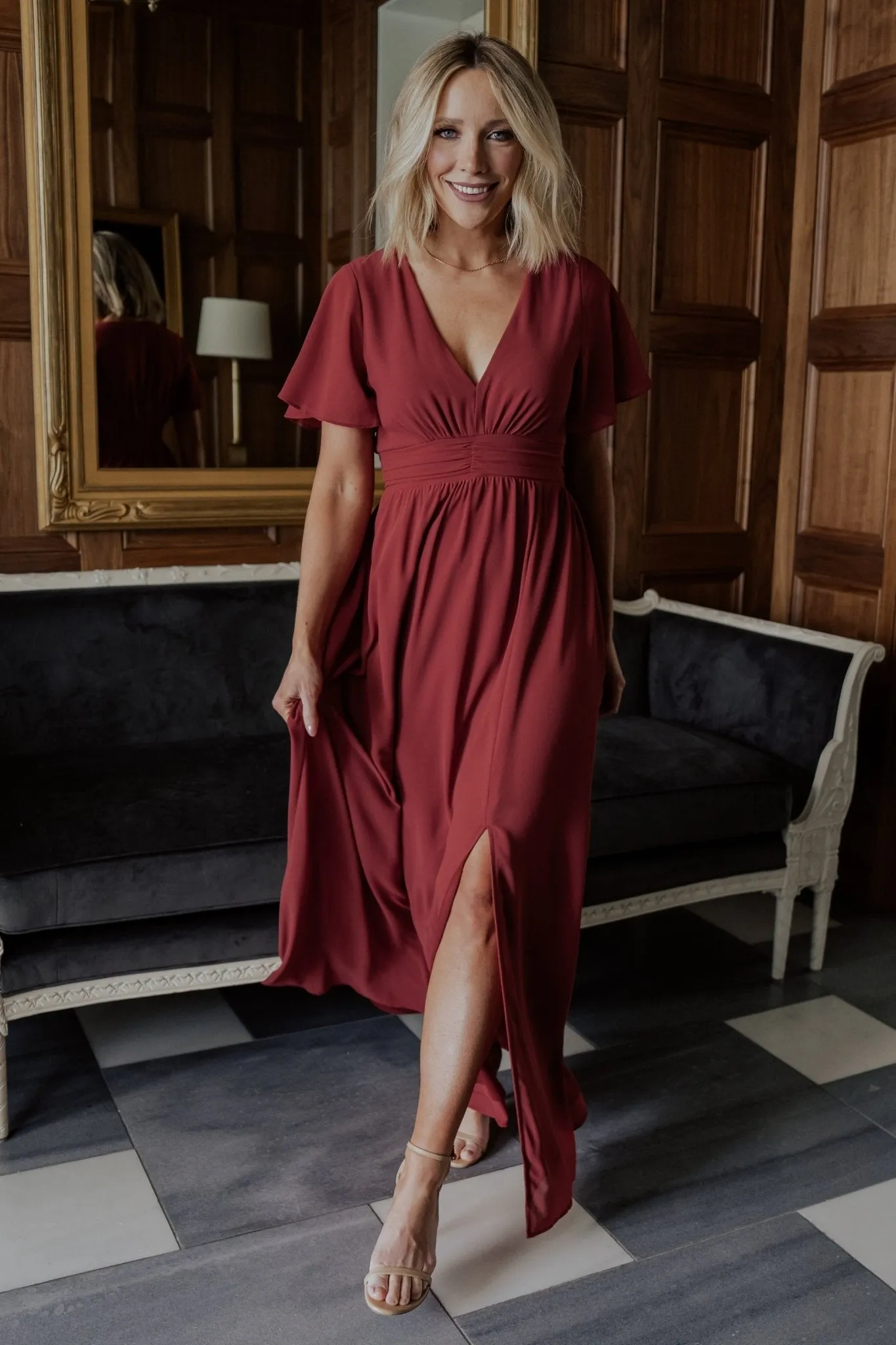 Ramona Maxi Dress | Terracotta sold by Baltic Born