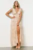 Natalia Floral Embellished Maxi Dress | Gold sold by Baltic Born