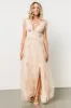 Natalia Floral Embellished Maxi Dress | Gold sold by Baltic Born