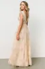 Natalia Floral Embellished Maxi Dress | Gold sold by Baltic Born