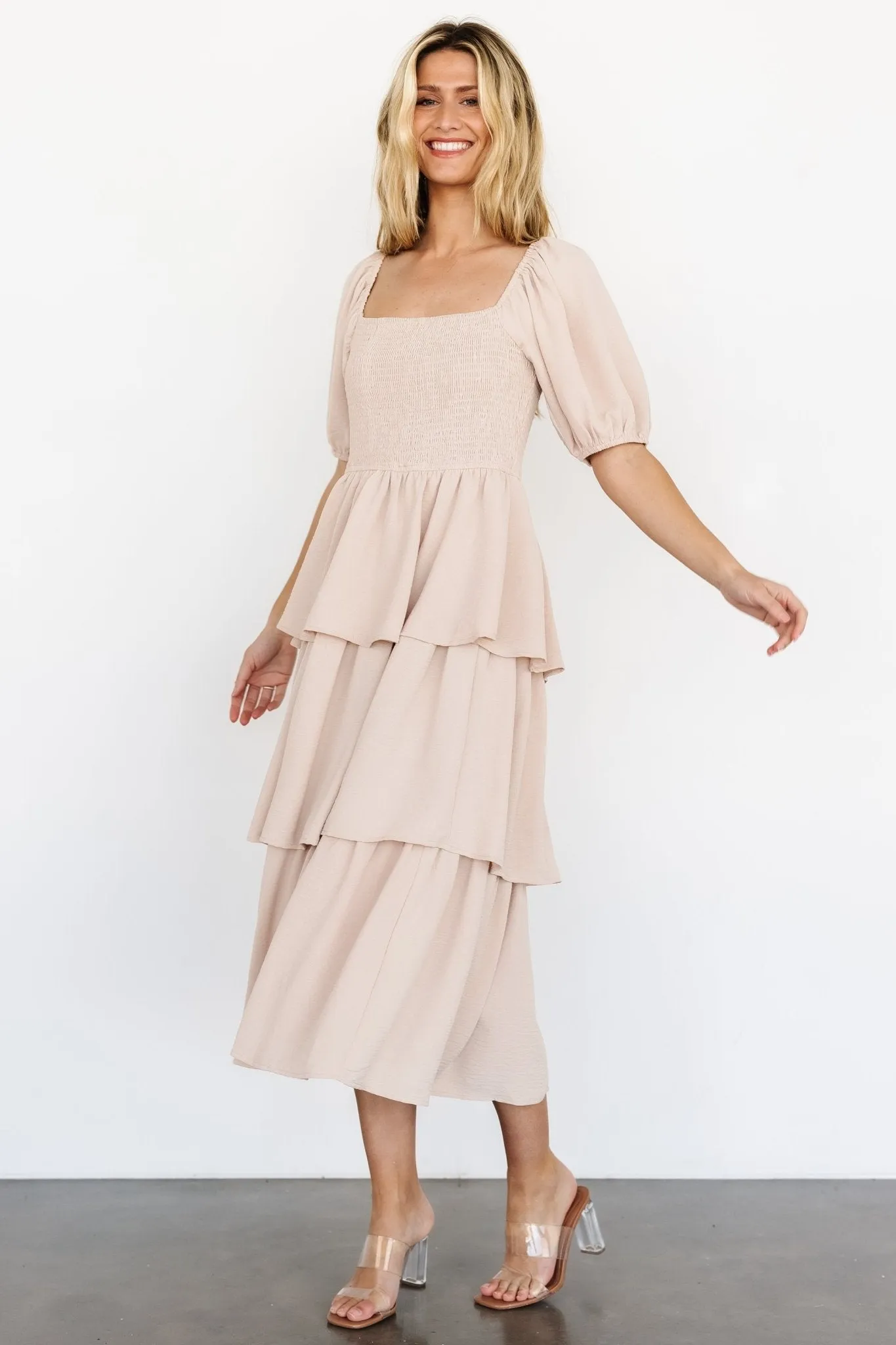 Ashbourne Tiered Dress | Natural sold by Baltic Born product image thumbnail 3